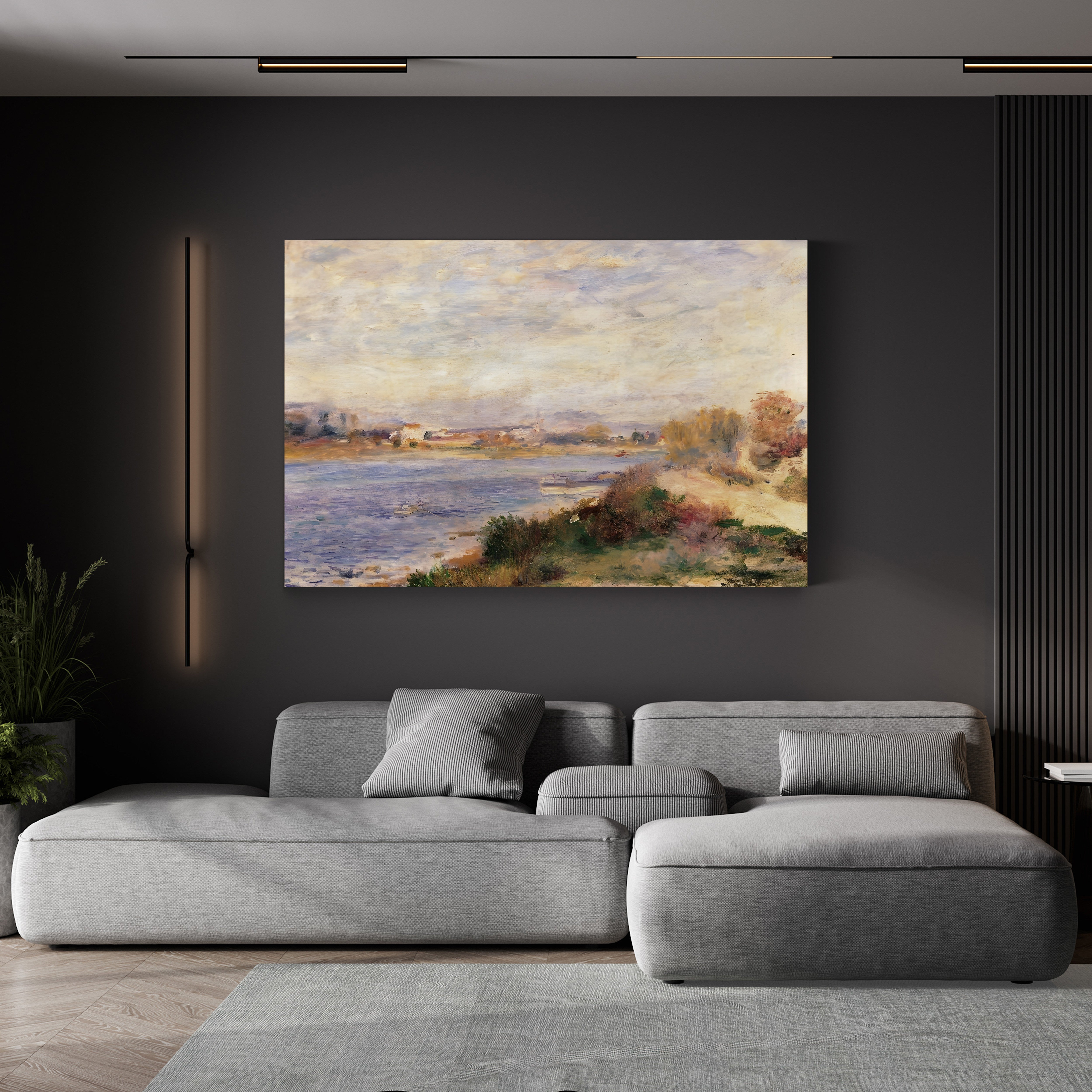 The Seine at Argenteuil, 1873 – Pierre-Auguste Renoir Wall Art | Impressionist River Canvas Print