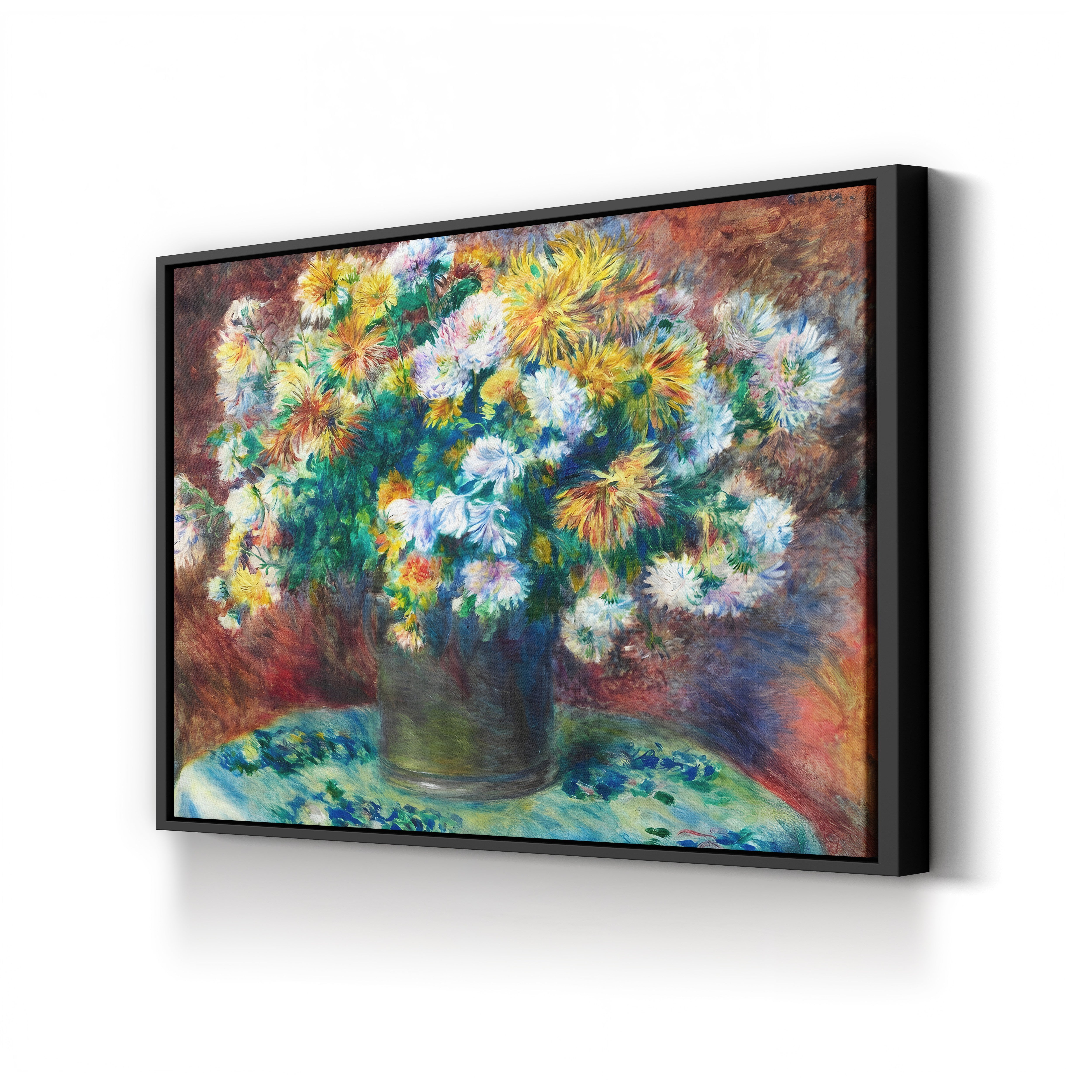 Chrysanthemums – Pierre-Auguste Renoir Wall Art | Impressionist Floral Canvas Print