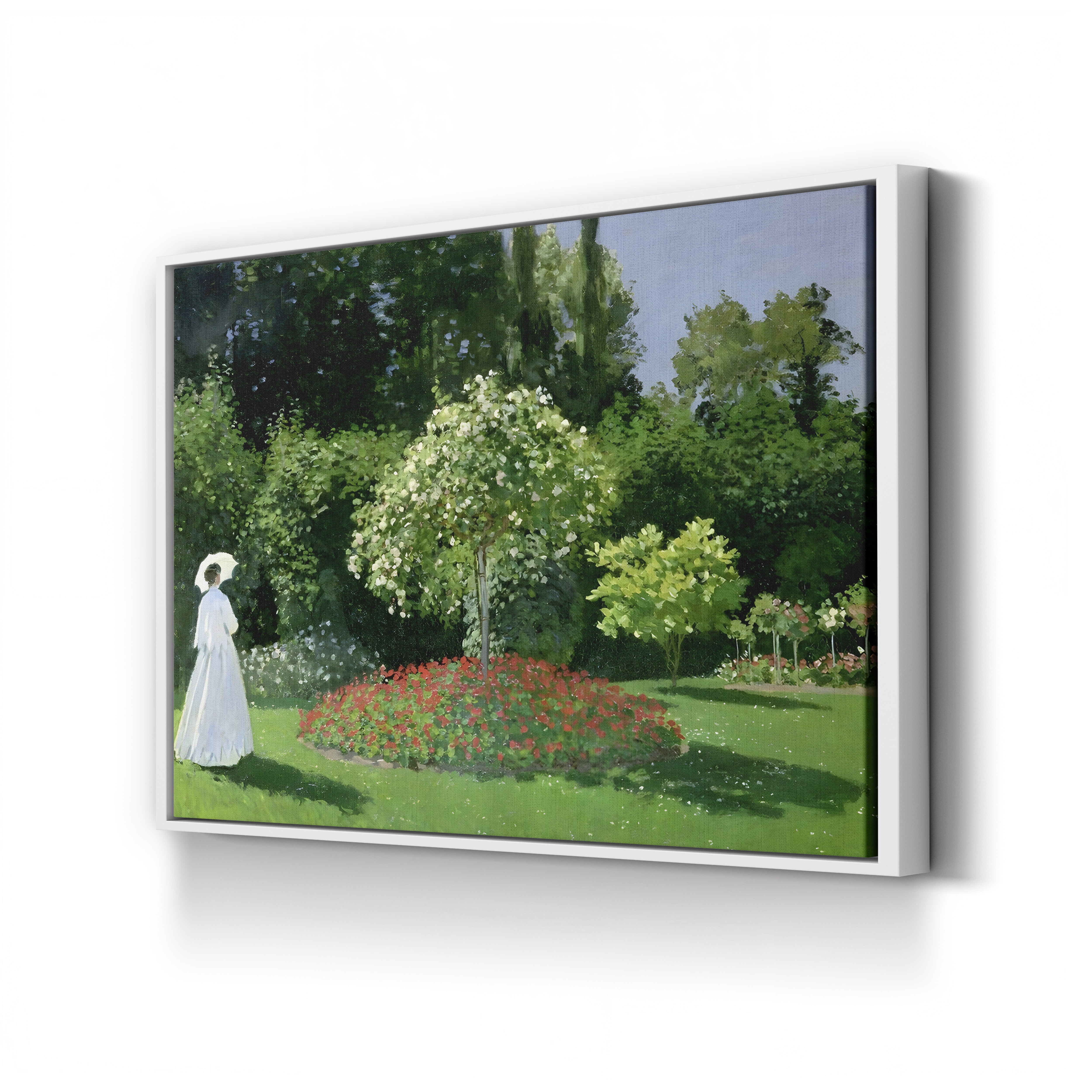 Jeanne-Marie Lecadre in the Garden, 1866 – Claude Monet Wall Art | Impressionist Garden Figure Canvas Print