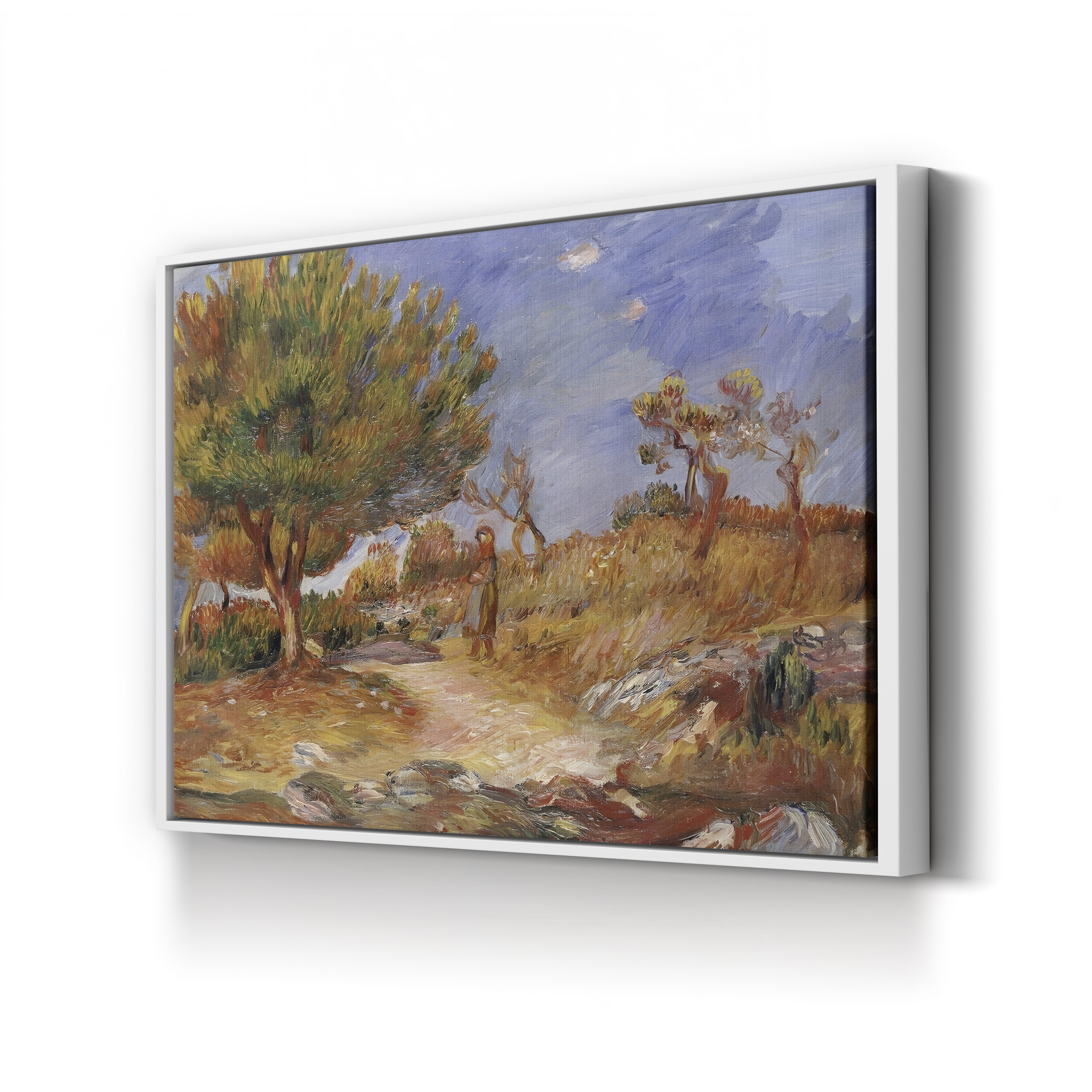 Girl on a Path (Jeune Fille sur le Sentier), 1882–83 – Pierre-Auguste Renoir Wall Art | Impressionist Figure Canvas Print