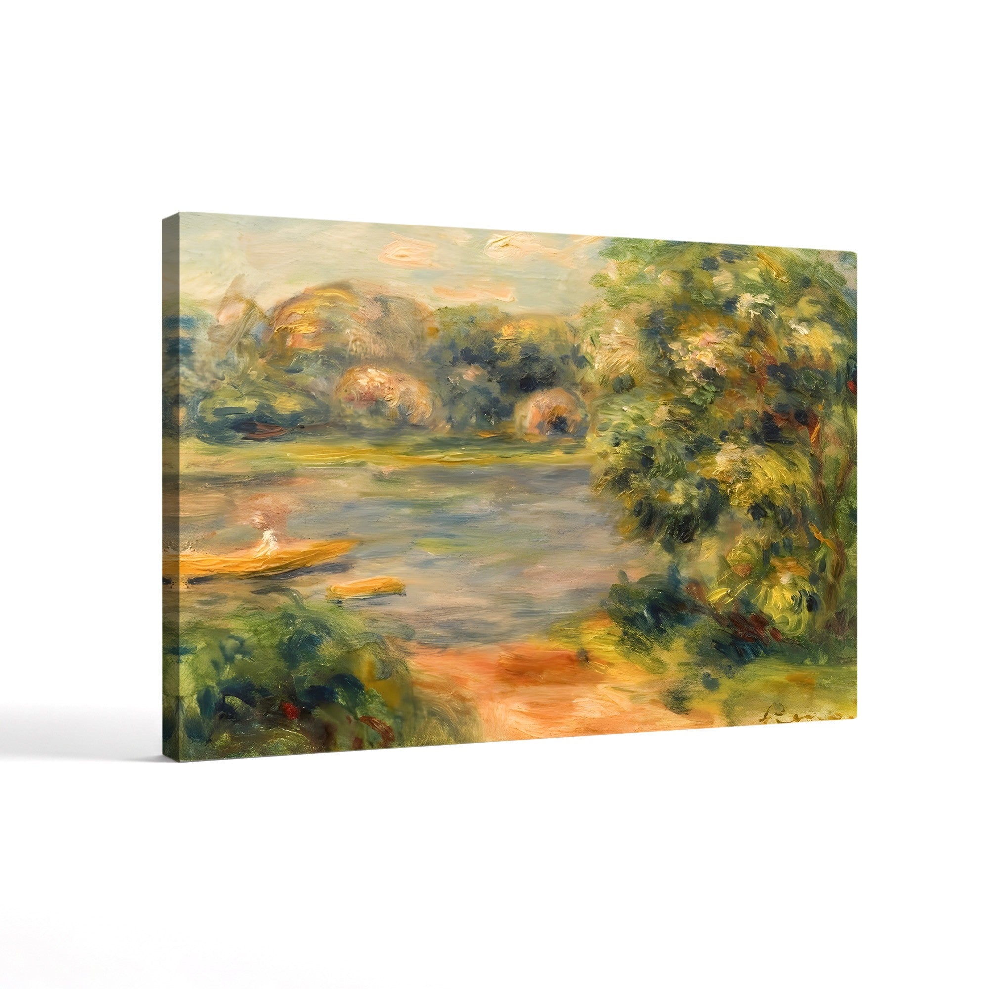 The Boat on the Lake, 1901 – Pierre-Auguste Renoir Wall Art | Impressionist Landscape Canvas Print