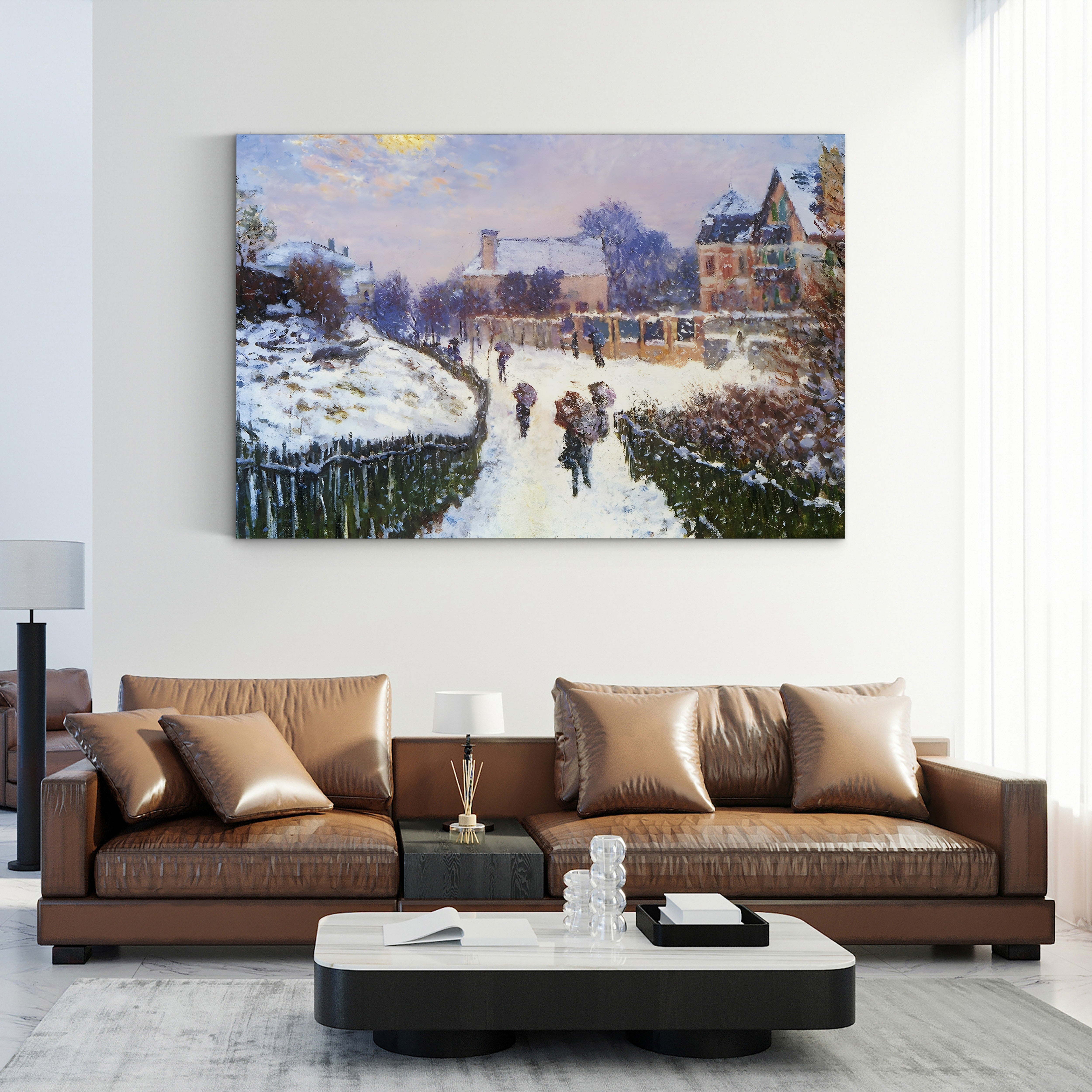 Boulevard Saint-Denis, Argenteuil – Claude Monet Wall Art | Impressionist Suburban Landscape Canvas Print
