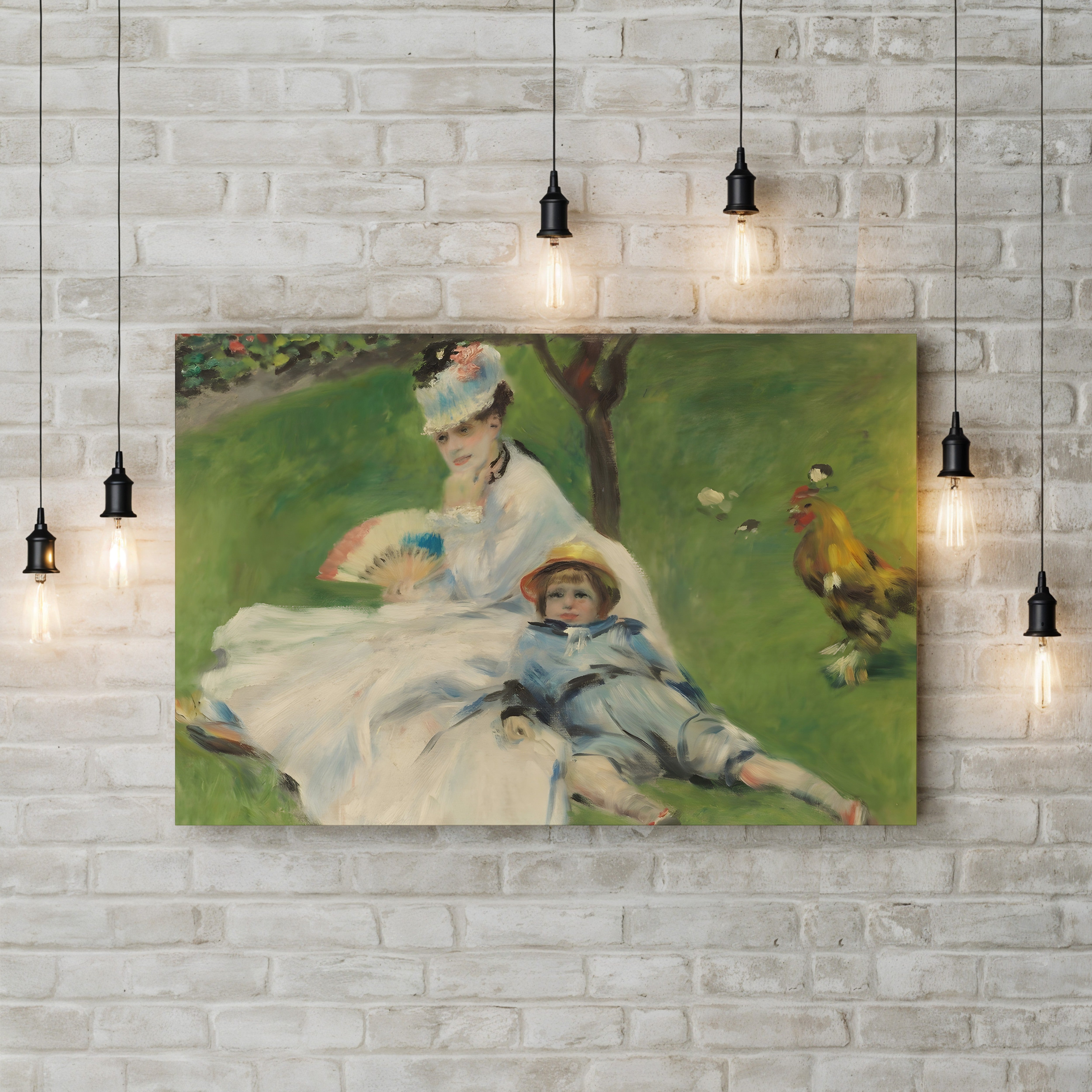 Madame Monet and Her Son, 1874 – Renoir Wall Art | Impressionist