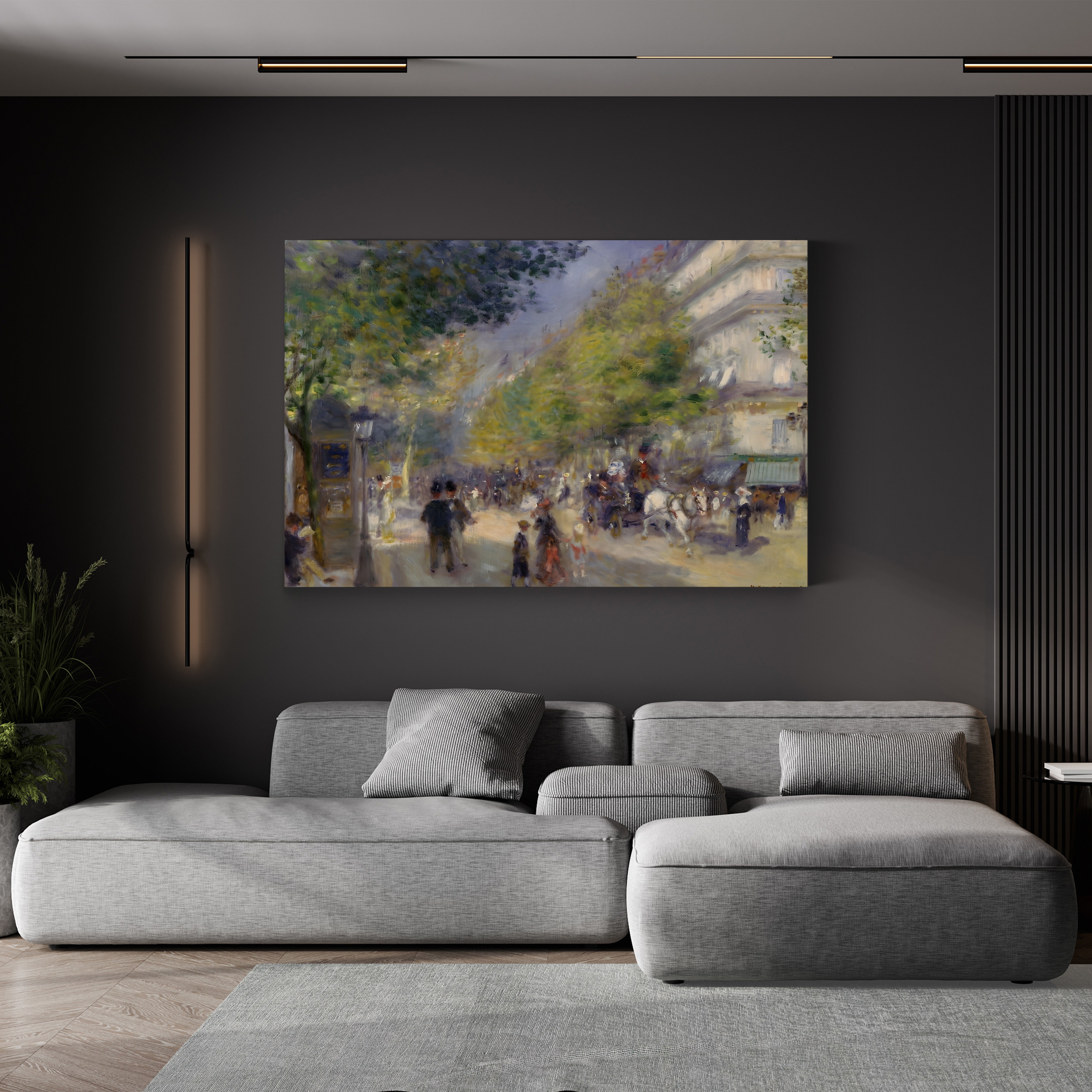 The Boulevards, 1875 – Pierre-Auguste Renoir Wall Art | Impressionist Paris Canvas Print