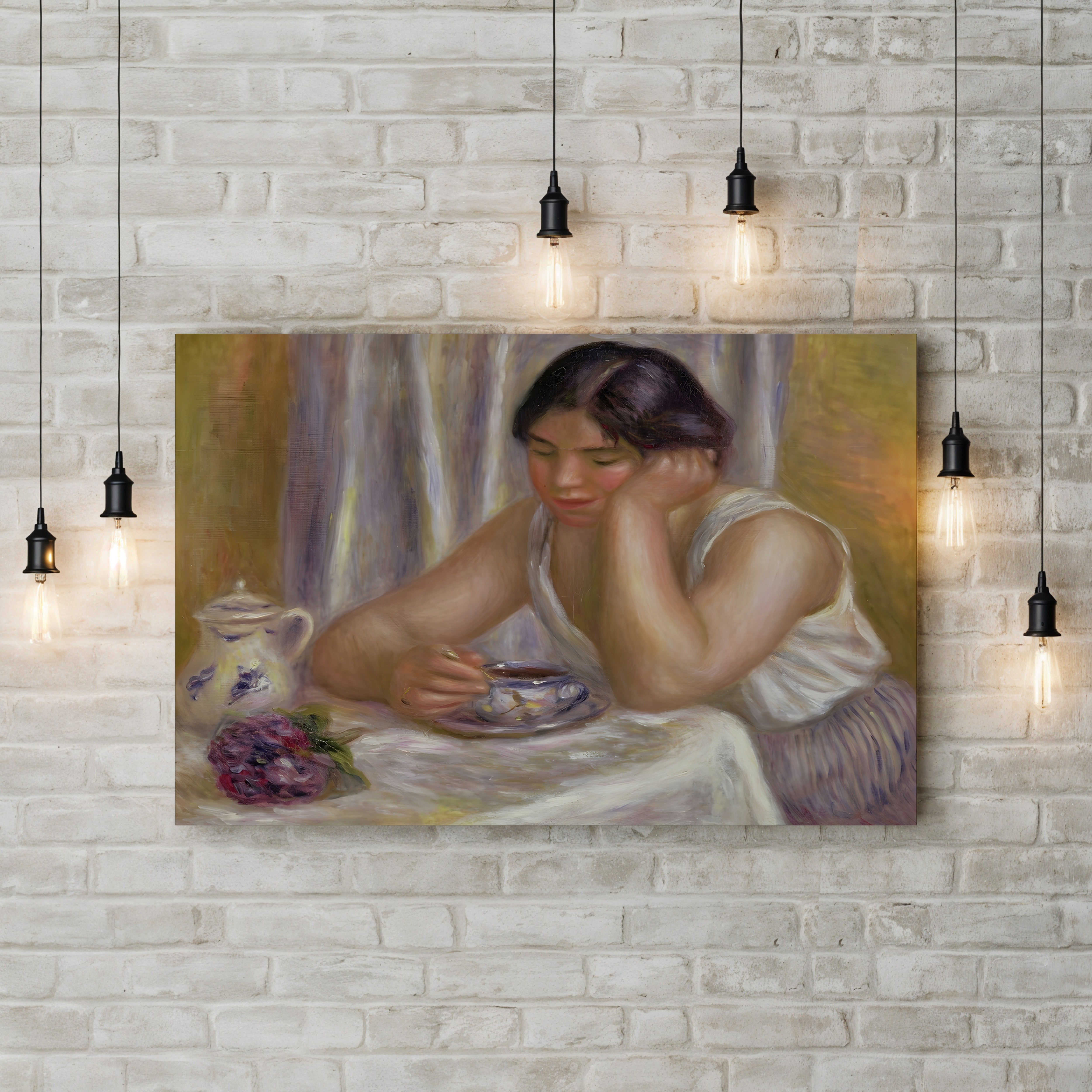 Cup of Chocolate – Pierre-Auguste Renoir Wall Art | Impressionist Figure Canvas Print