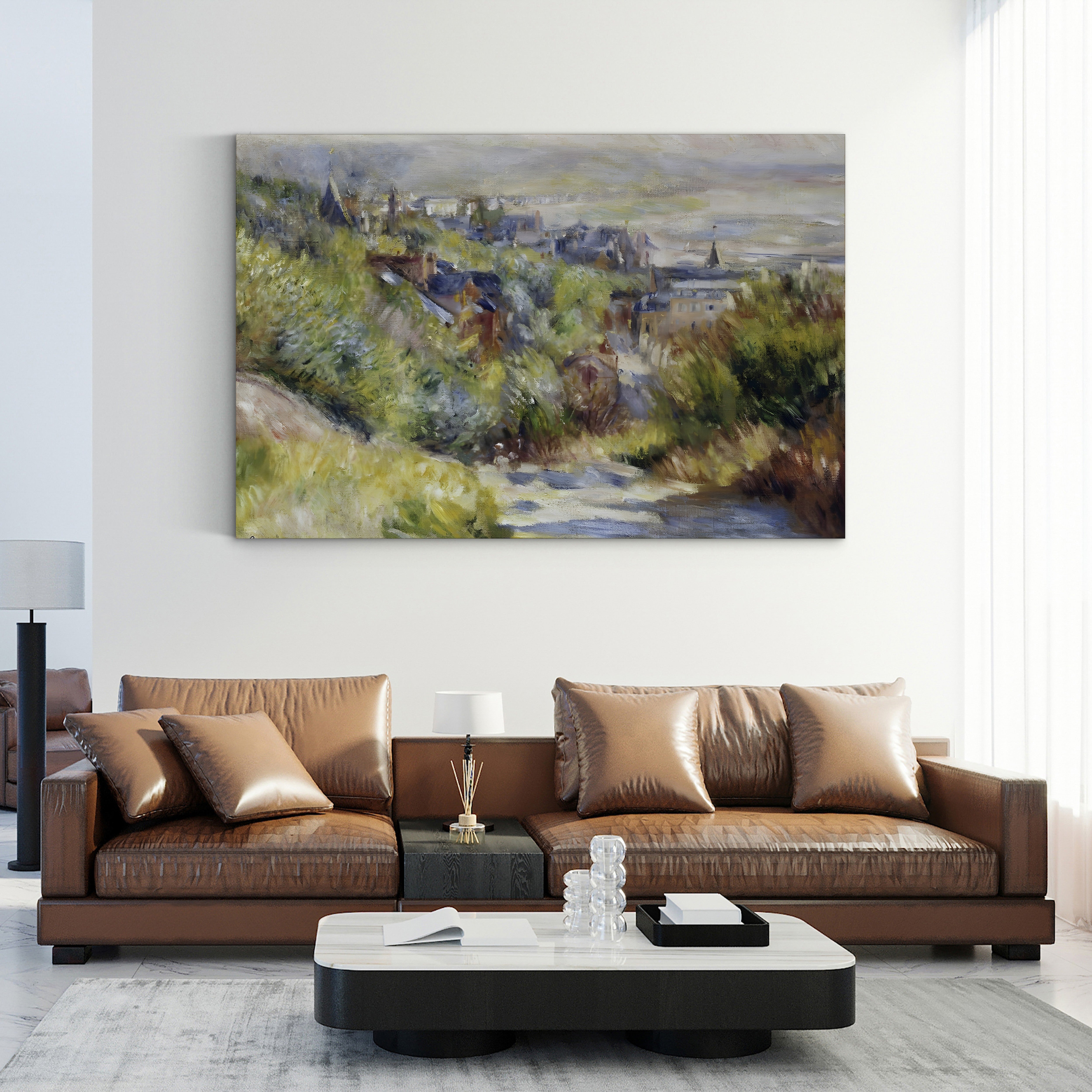 The Heights of Trouville – Pierre-Auguste Renoir Wall Art | Impressionist Coastal Canvas Print