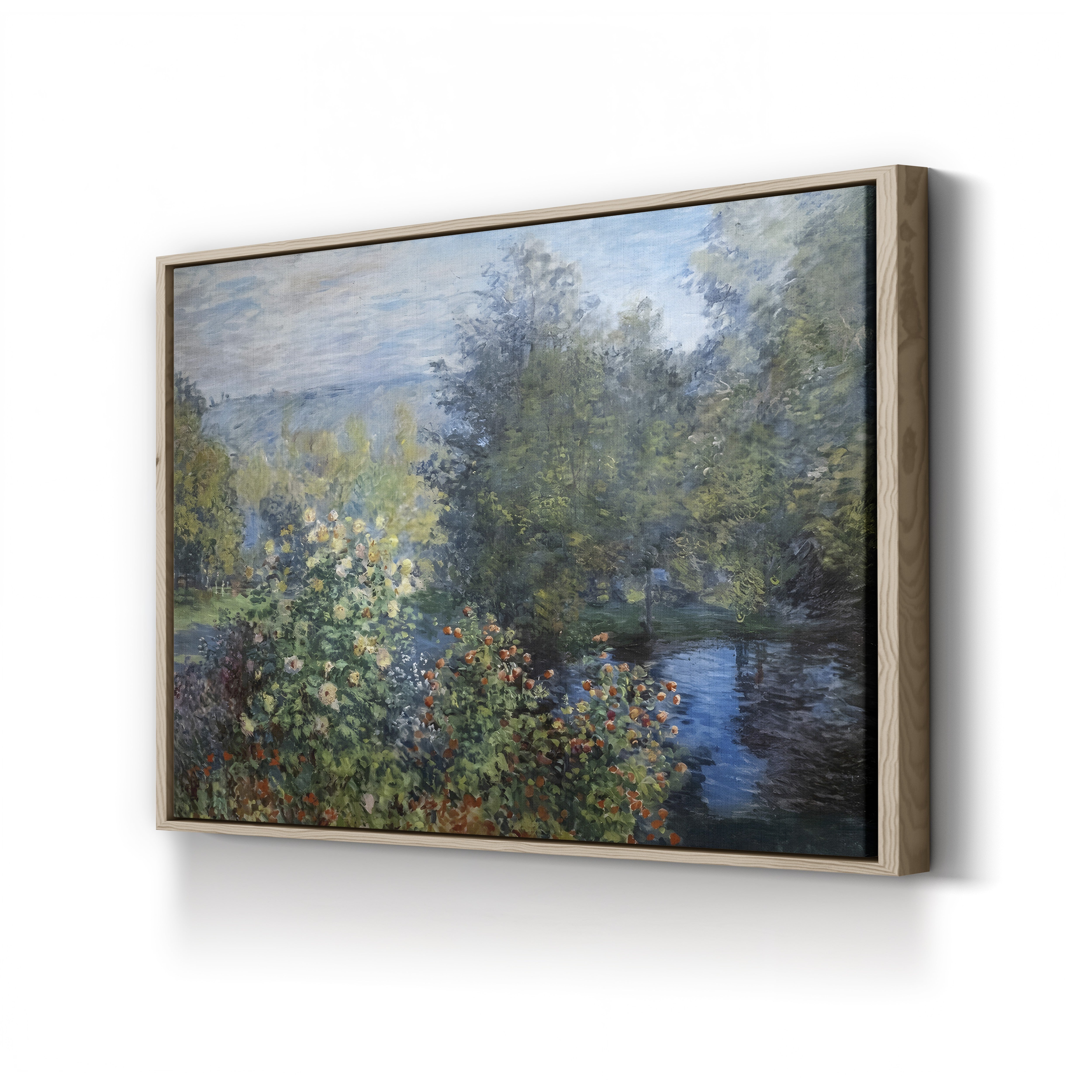 Corner of the Garden at Montgeron, 1876 – Claude Monet Wall Art | Impressionist Garden Canvas Print