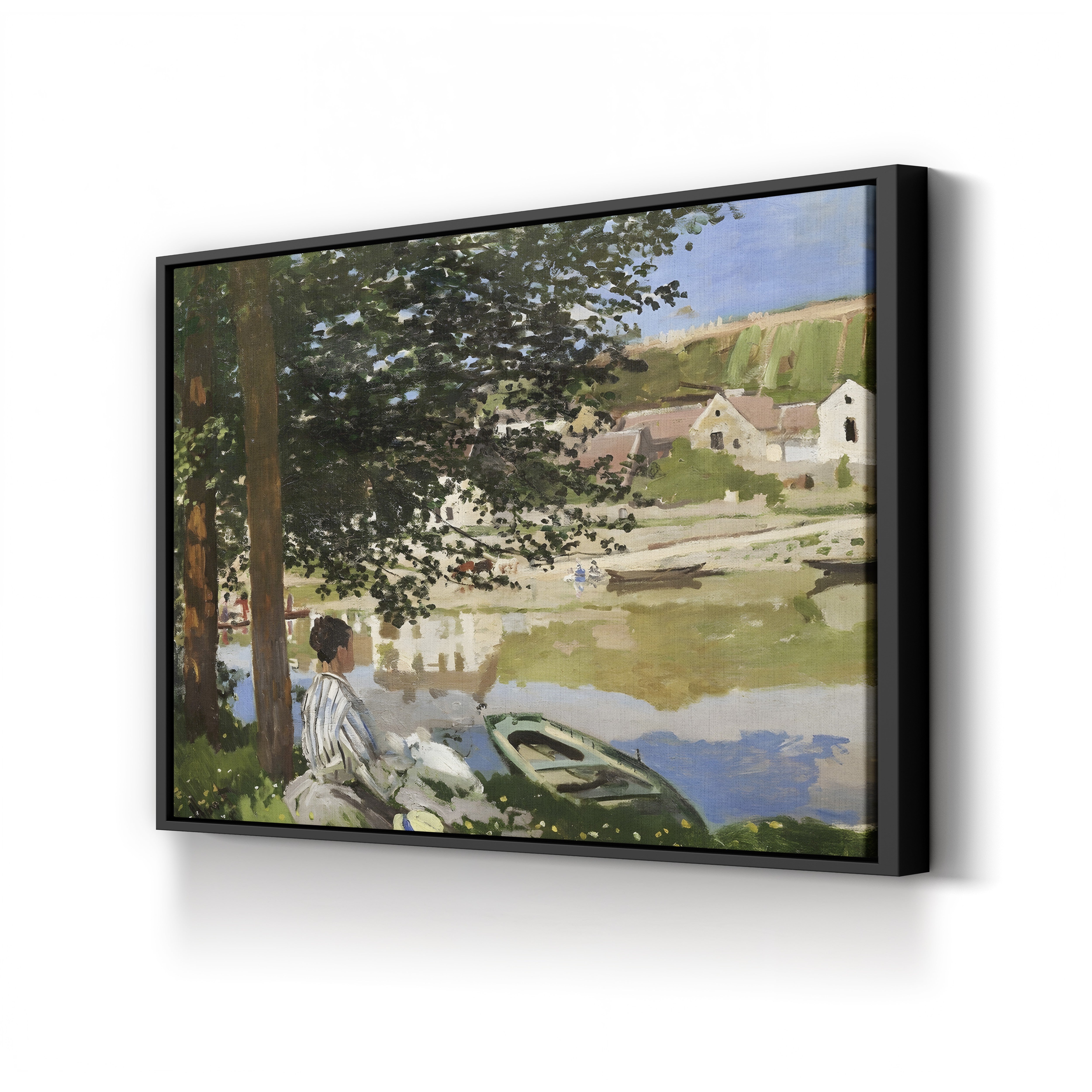 On the Bank of the Seine, Bennecourt (Au Bord de l’Eau, Bennecourt), 1868 by Claude Monet