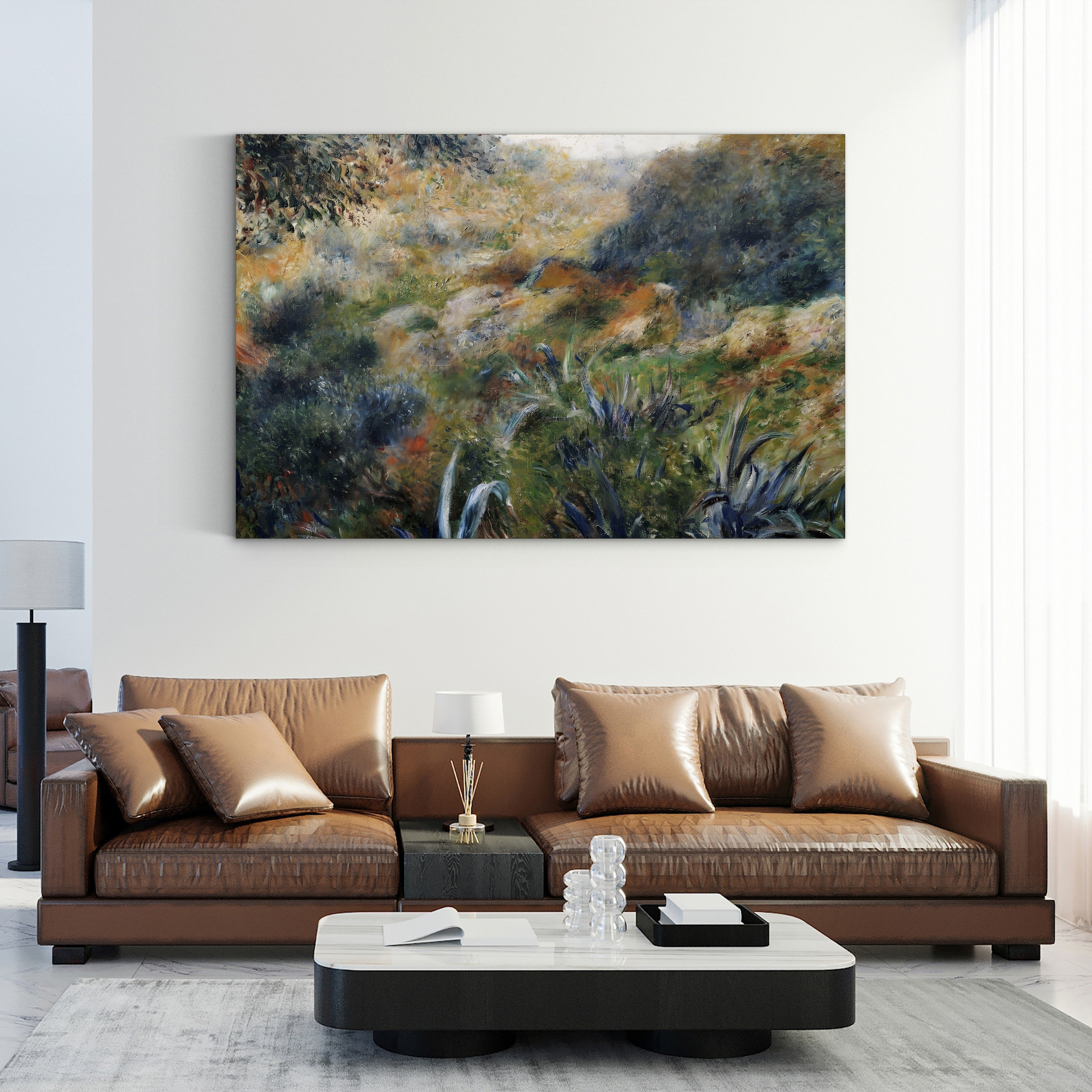 Algerian Landscape: Ravine de la Femme Sauvage, 1881 – Pierre-Auguste Renoir Wall Art | Impressionist Landscape Canvas Print