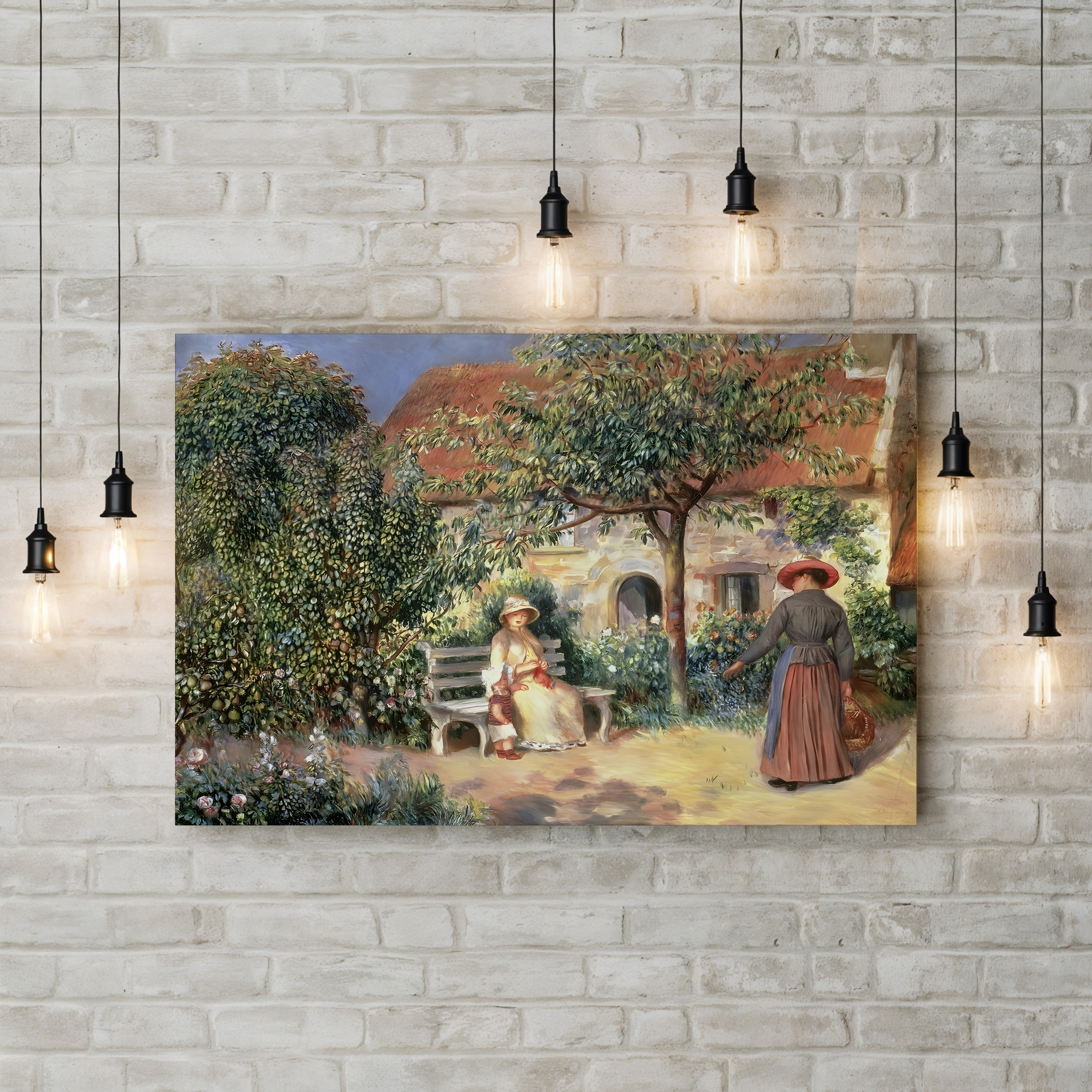 Garden Scene in Brittany, 1886 – Pierre-Auguste Renoir Wall Art | Impressionist Garden Canvas Print