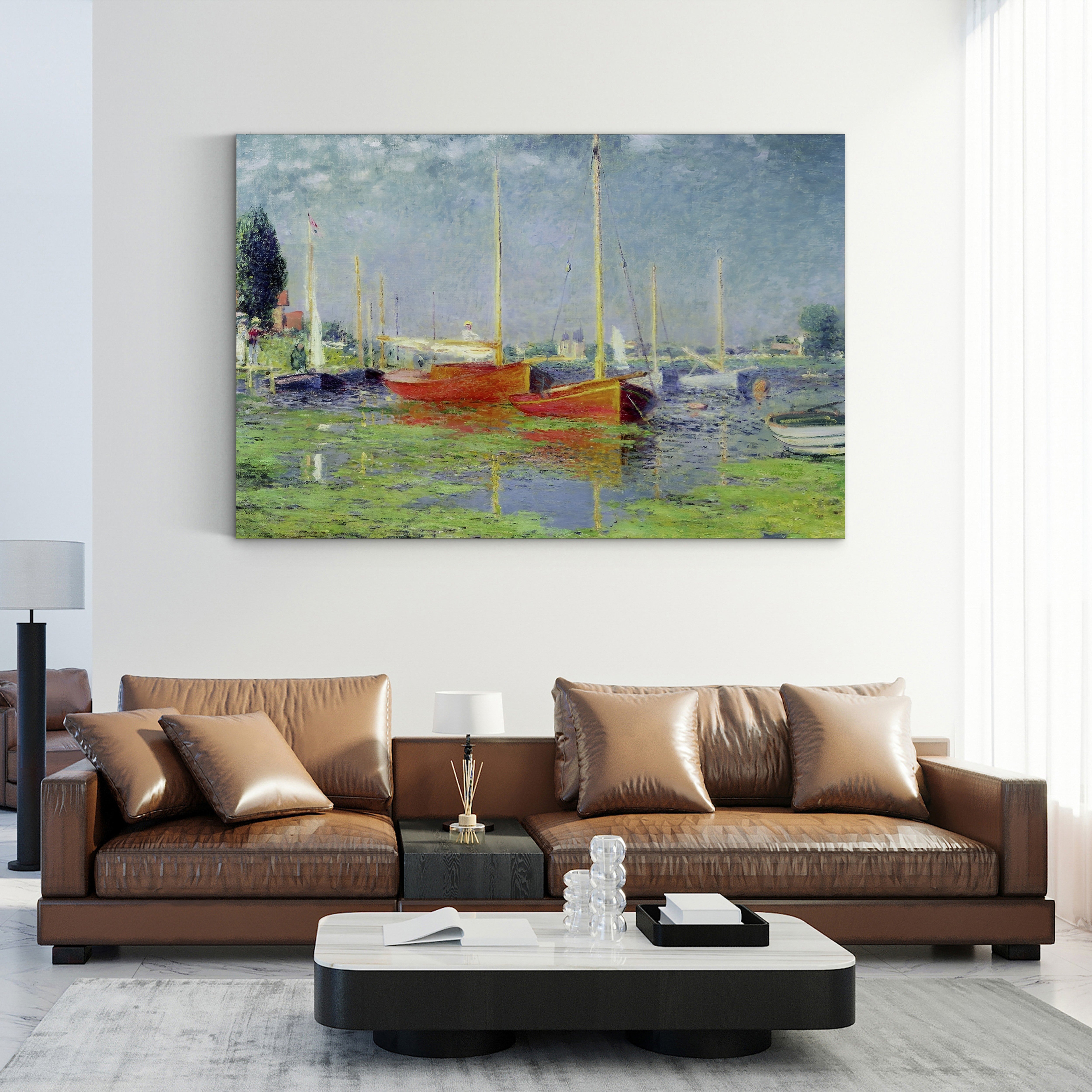 Argenteuil, 1875 – Claude Monet Wall Art | Impressionist Seine Landscape Canvas Print