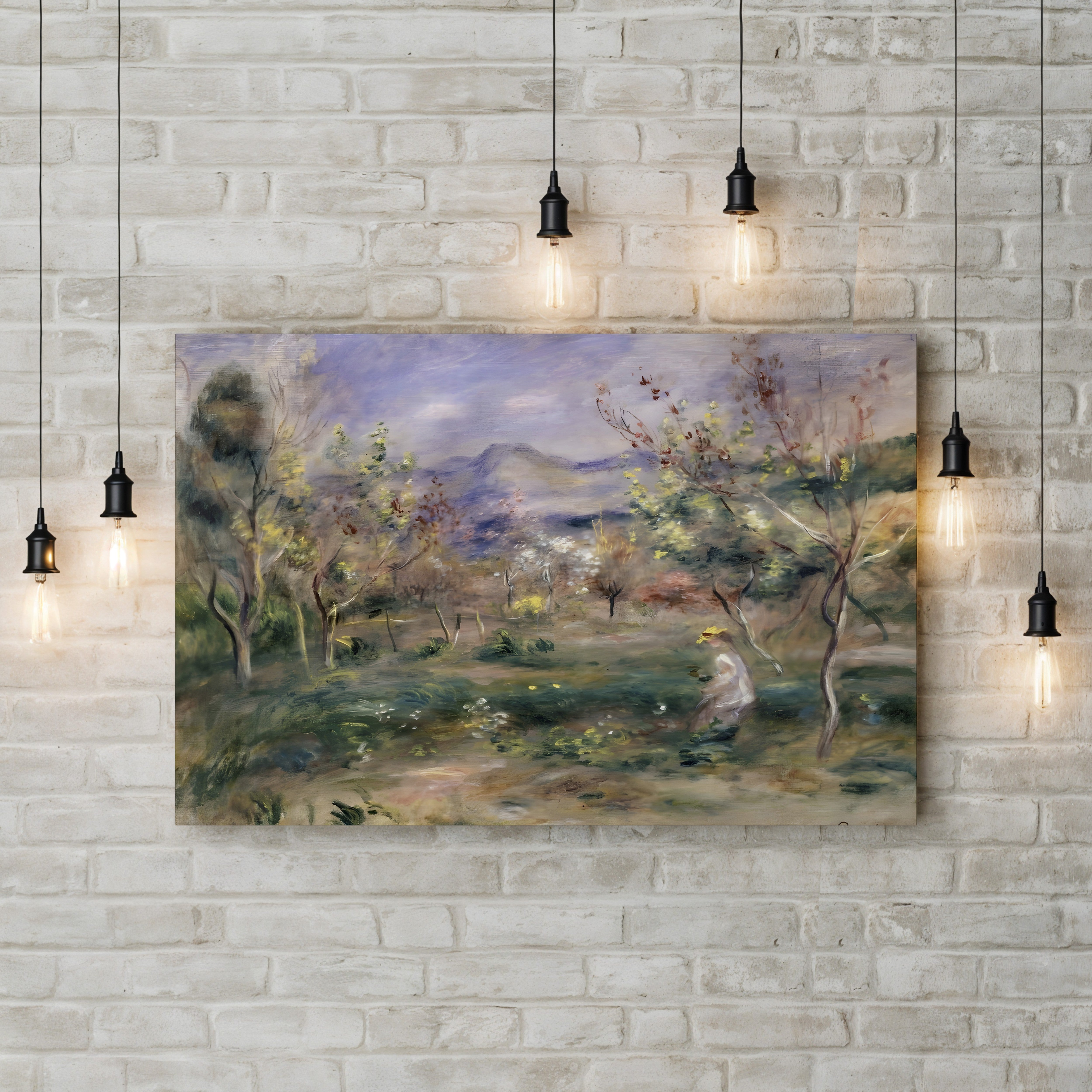 Orchard in Spring – Renoir Wall Art | Impressionist Landscape Canvas