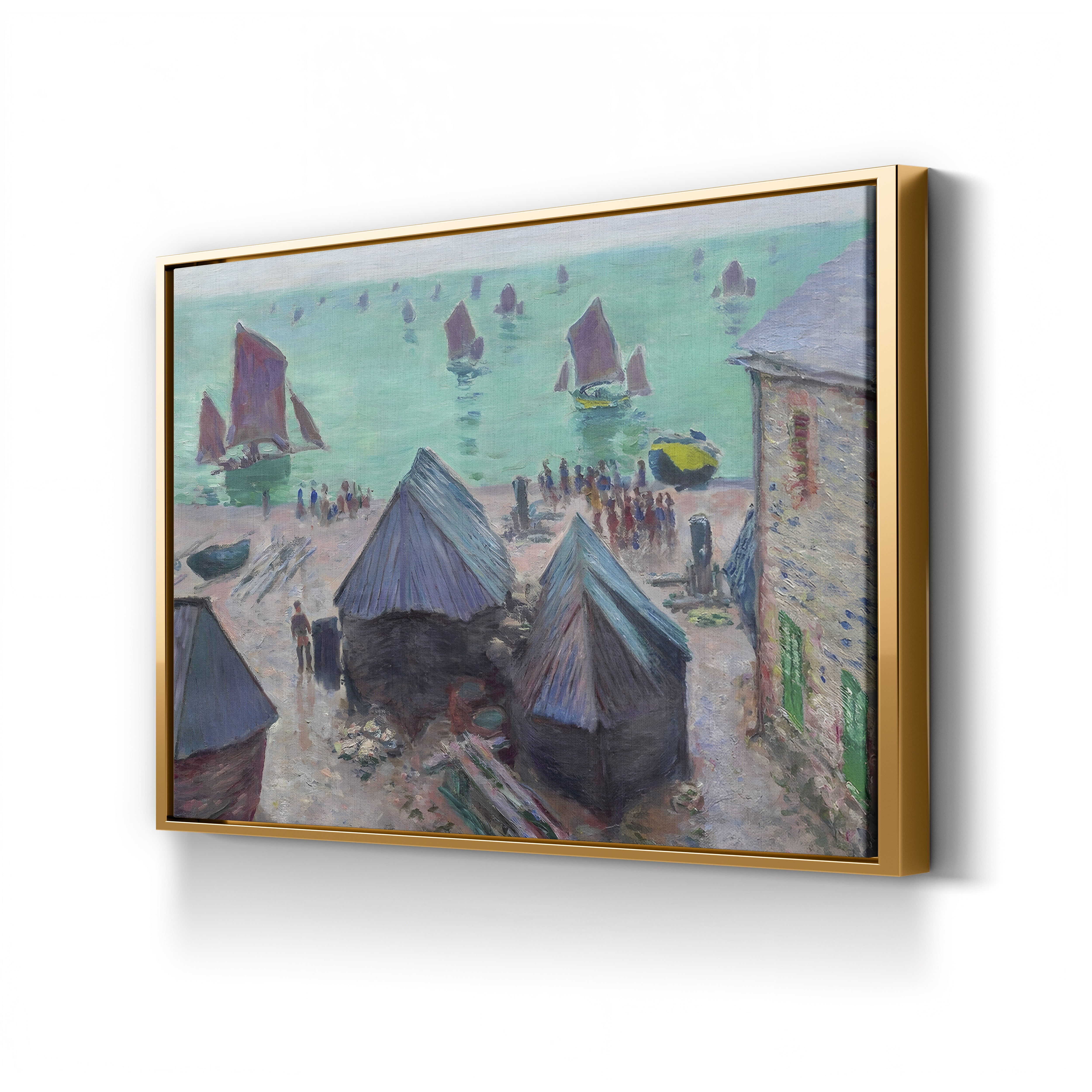 The Departure of the Boats, Étretat (Le Départ des bateaux, Étretat), 1885 by Claude Monet