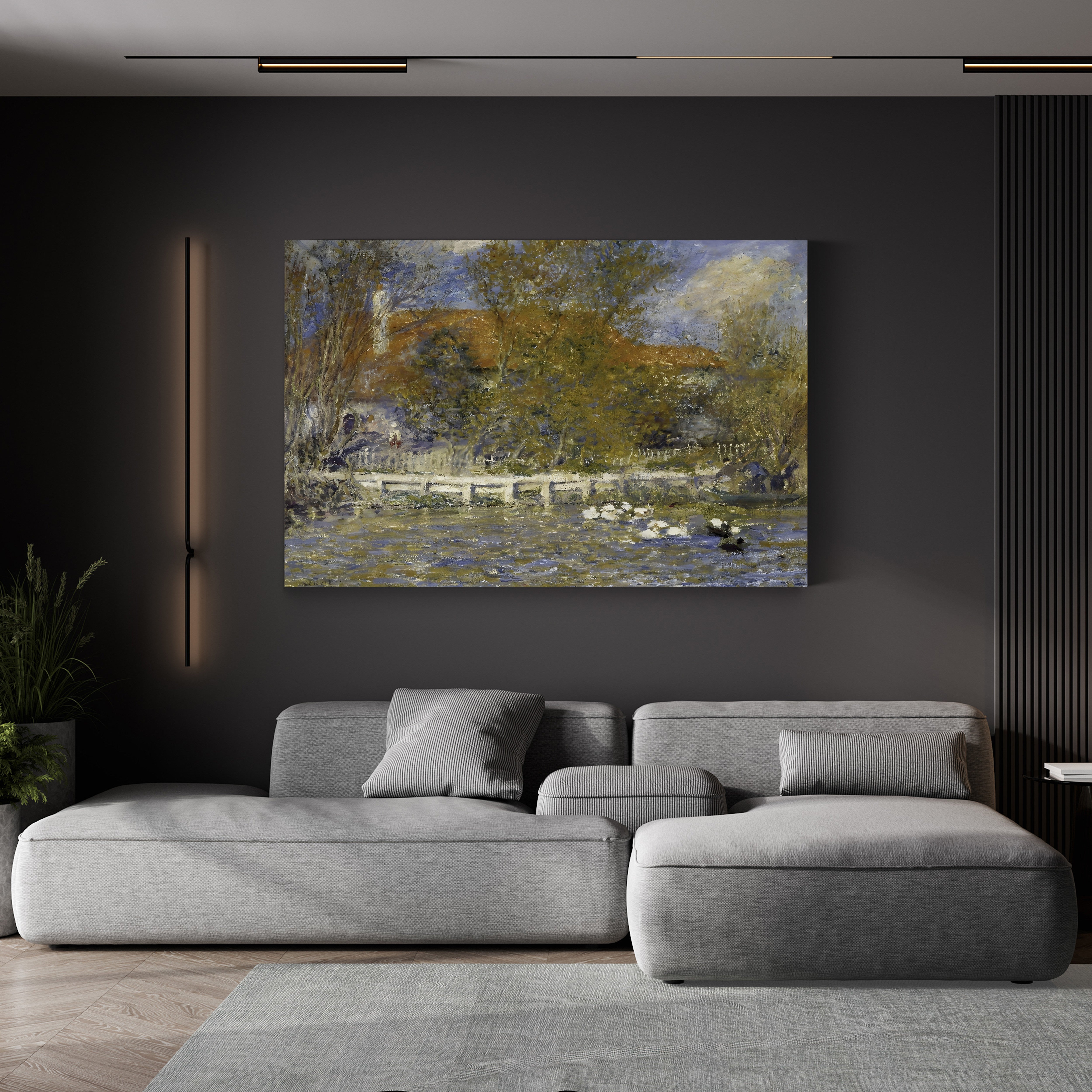 The Duck Pond, 1873 – Pierre-Auguste Renoir Wall Art | Impressionist Landscape Canvas Print
