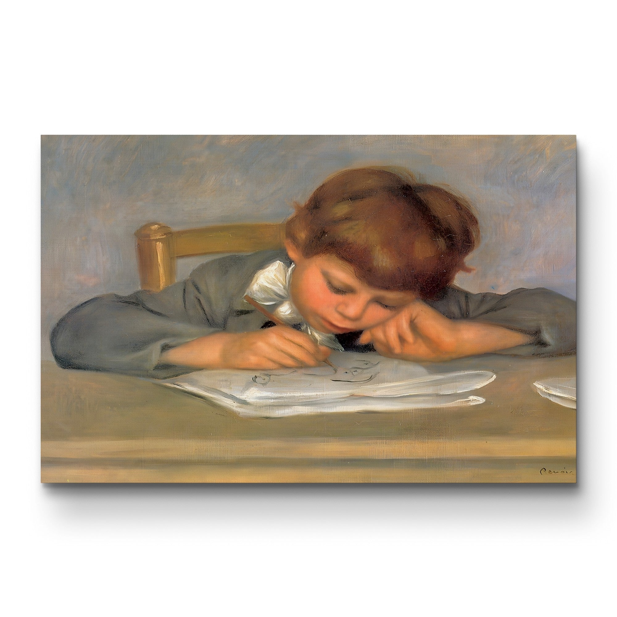The Artist's Son Jean Drawing – Pierre-Auguste Renoir Wall Art | Impressionist Portrait Canvas Print
