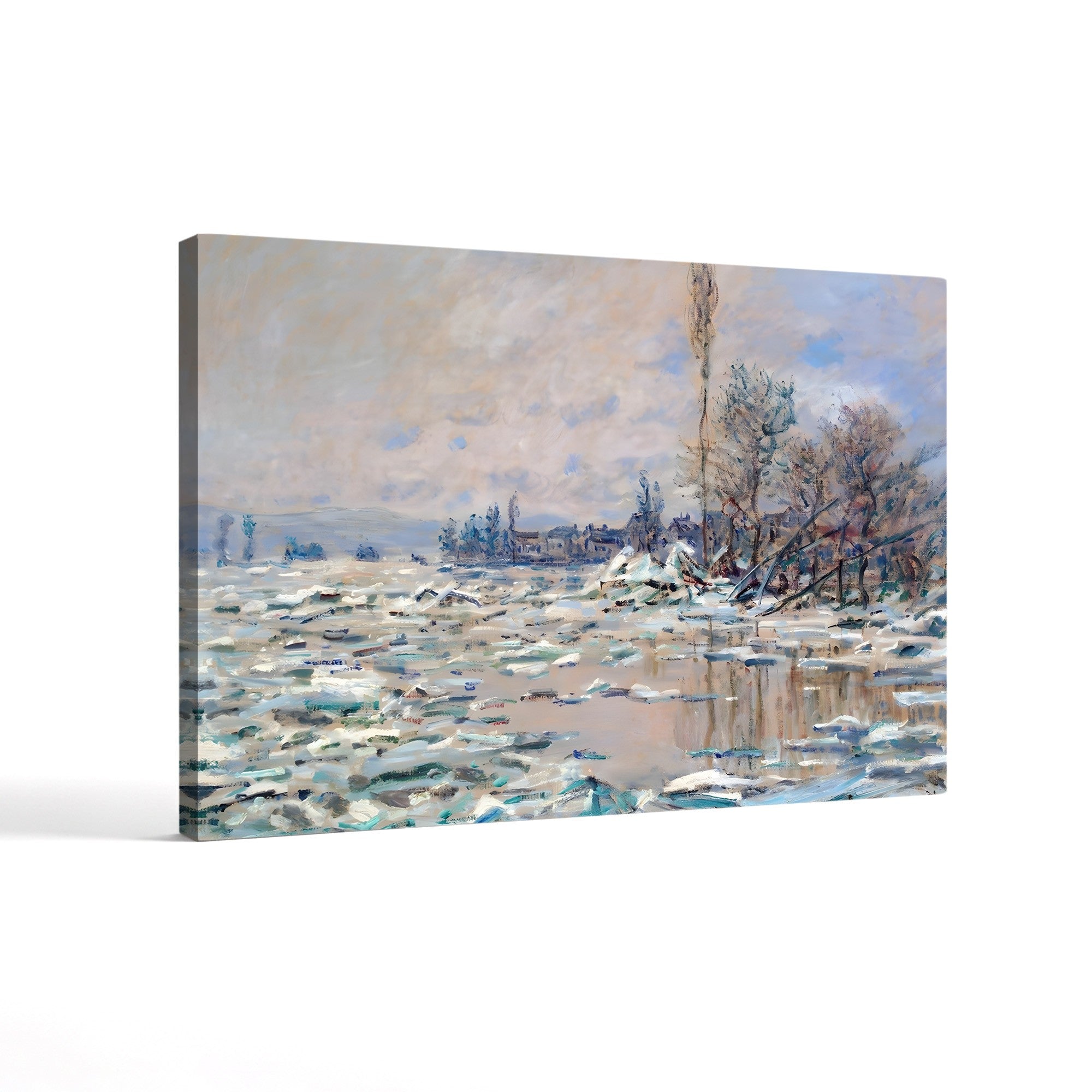 La Débâcle – Claude Monet Wall Art | Impressionist Ice Break River Canvas Print