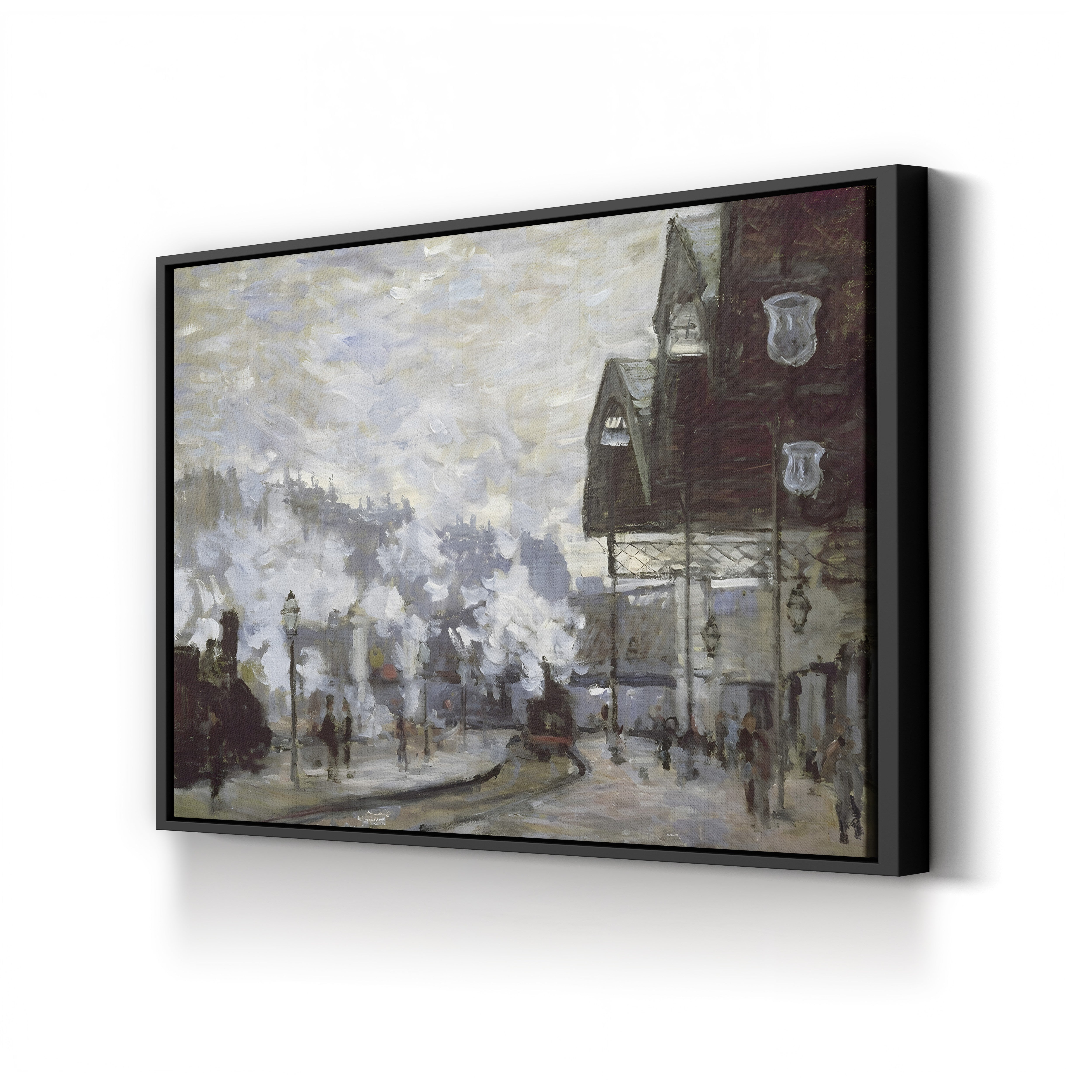 Gare Saint-Lazare, Paris, 1877 – Claude Monet Wall Art | Impressionist Steam and Light Canvas Print