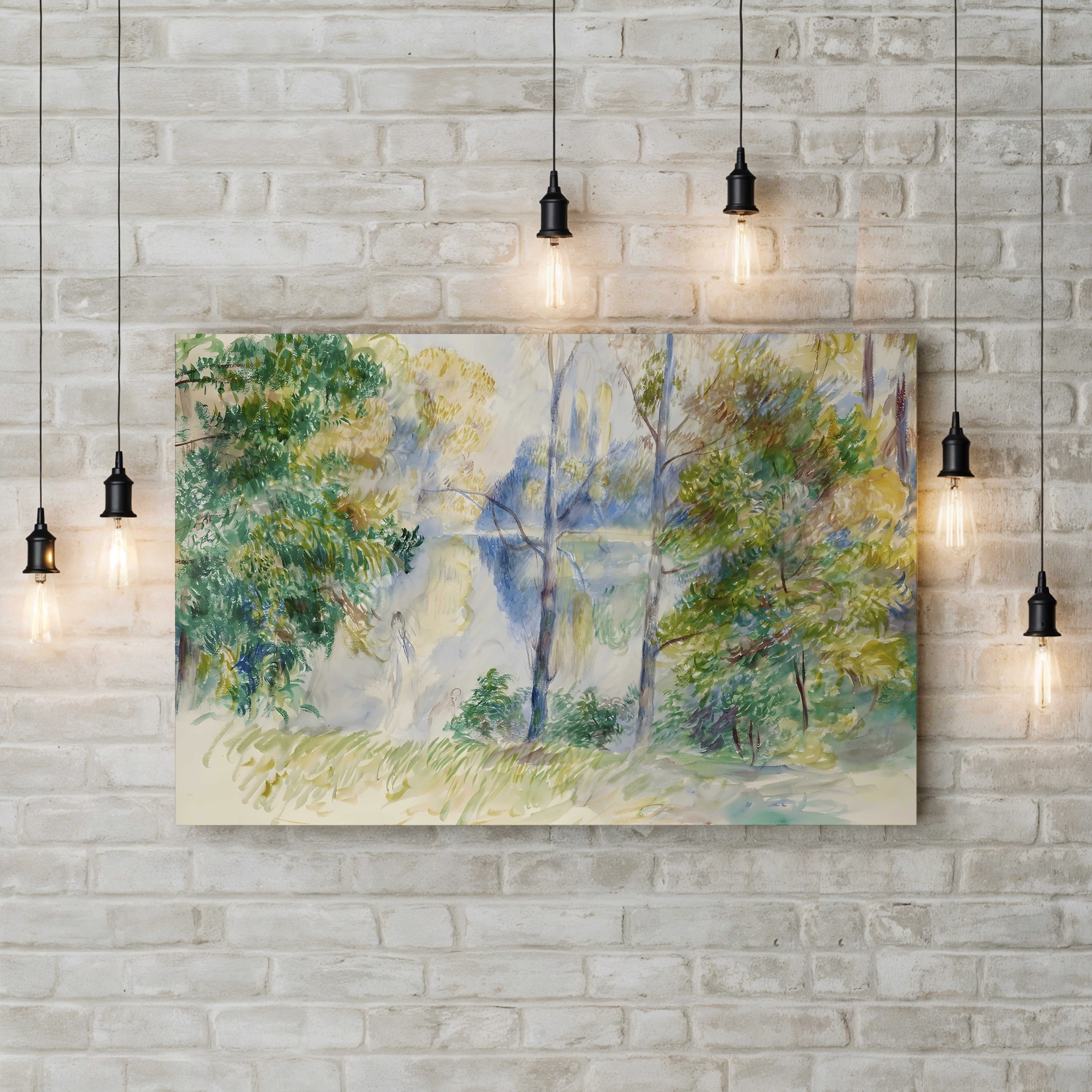 View of a Park, 1885 – Pierre-Auguste Renoir Wall Art | Impressionist Garden Canvas Print