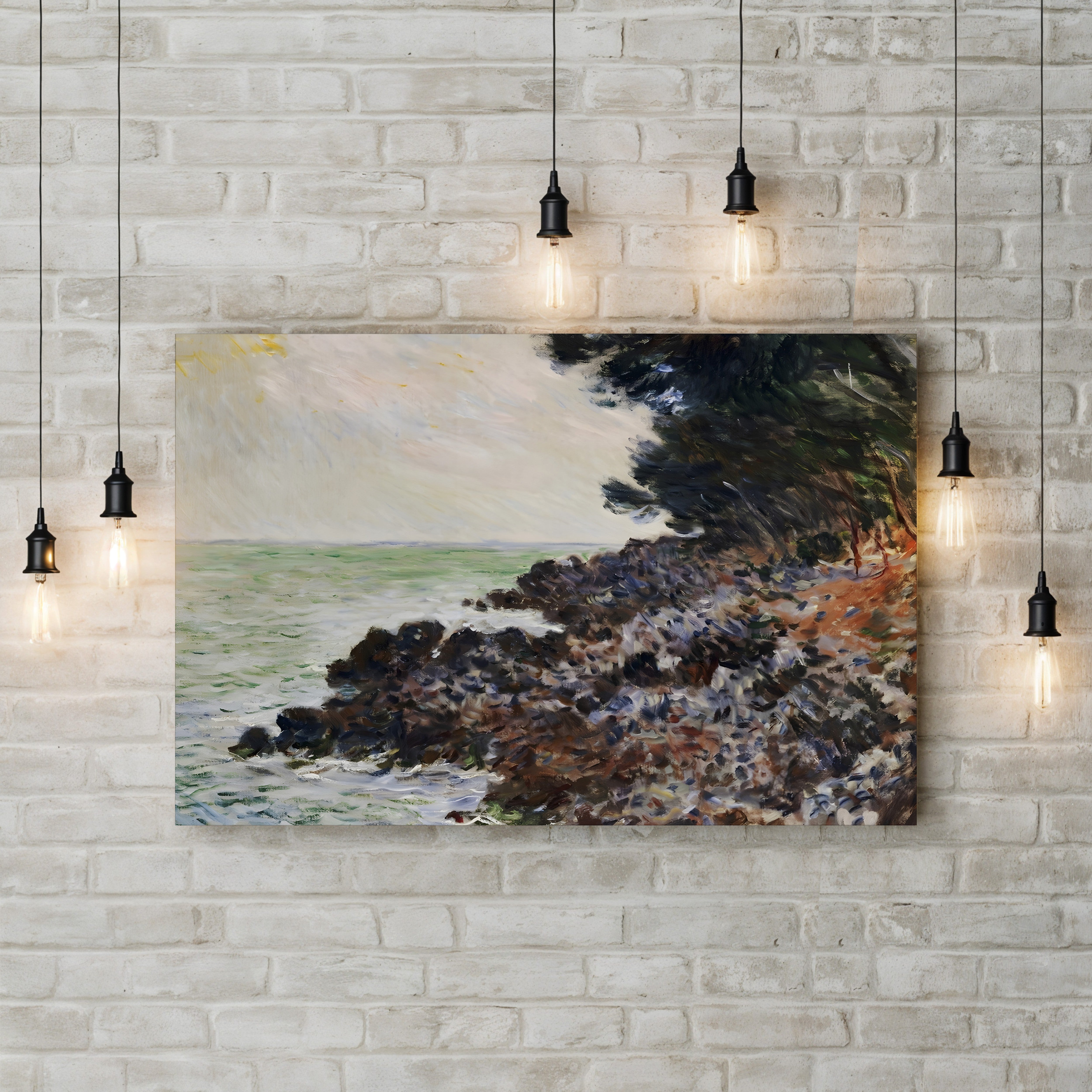 Cap Martin – Claude Monet Wall Art | Impressionist Mediterranean Coast Canvas Print
