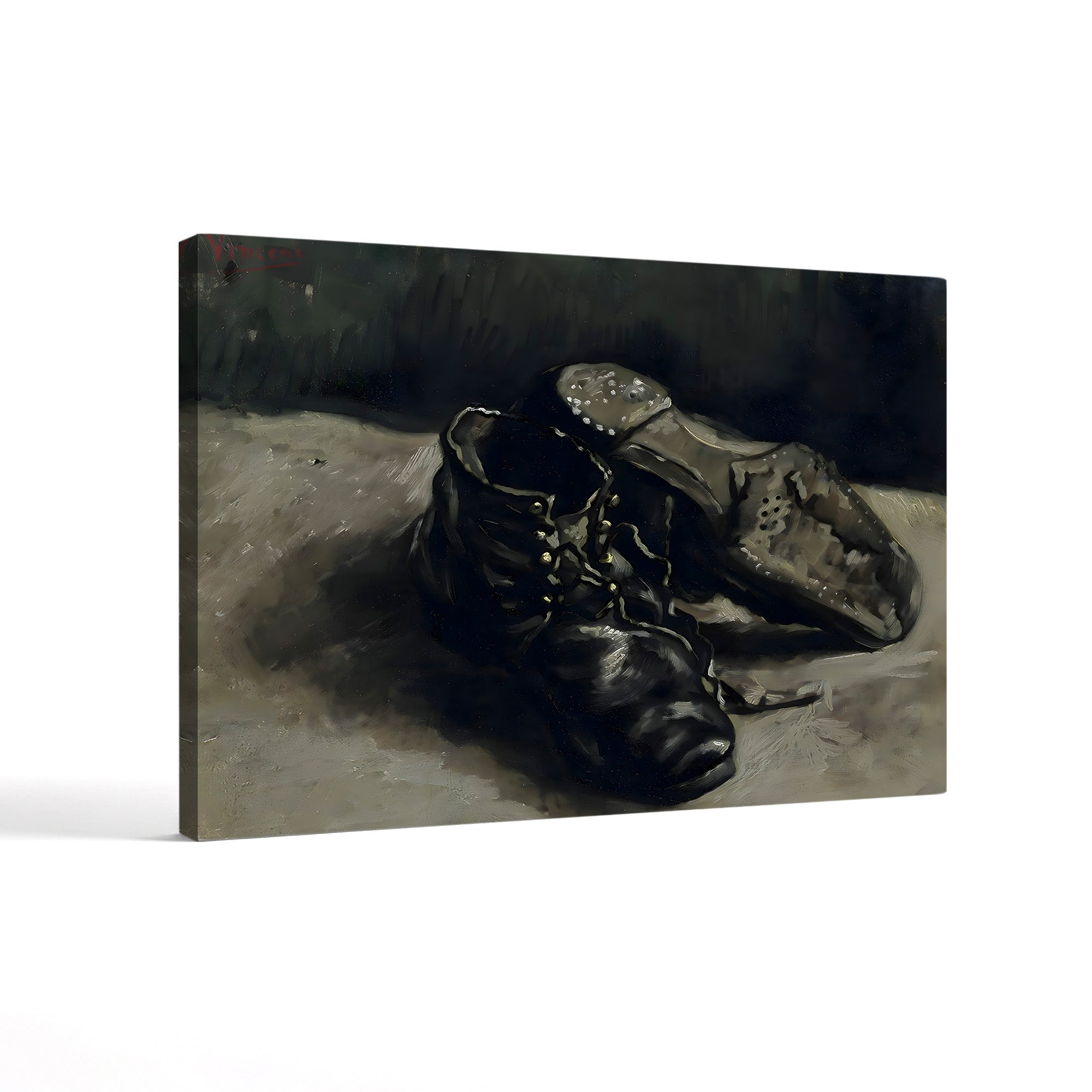 A Pair of Shoes, 1886 – Vincent van Gogh Wall Art | Post-Impressionist Still Life Canvas Print