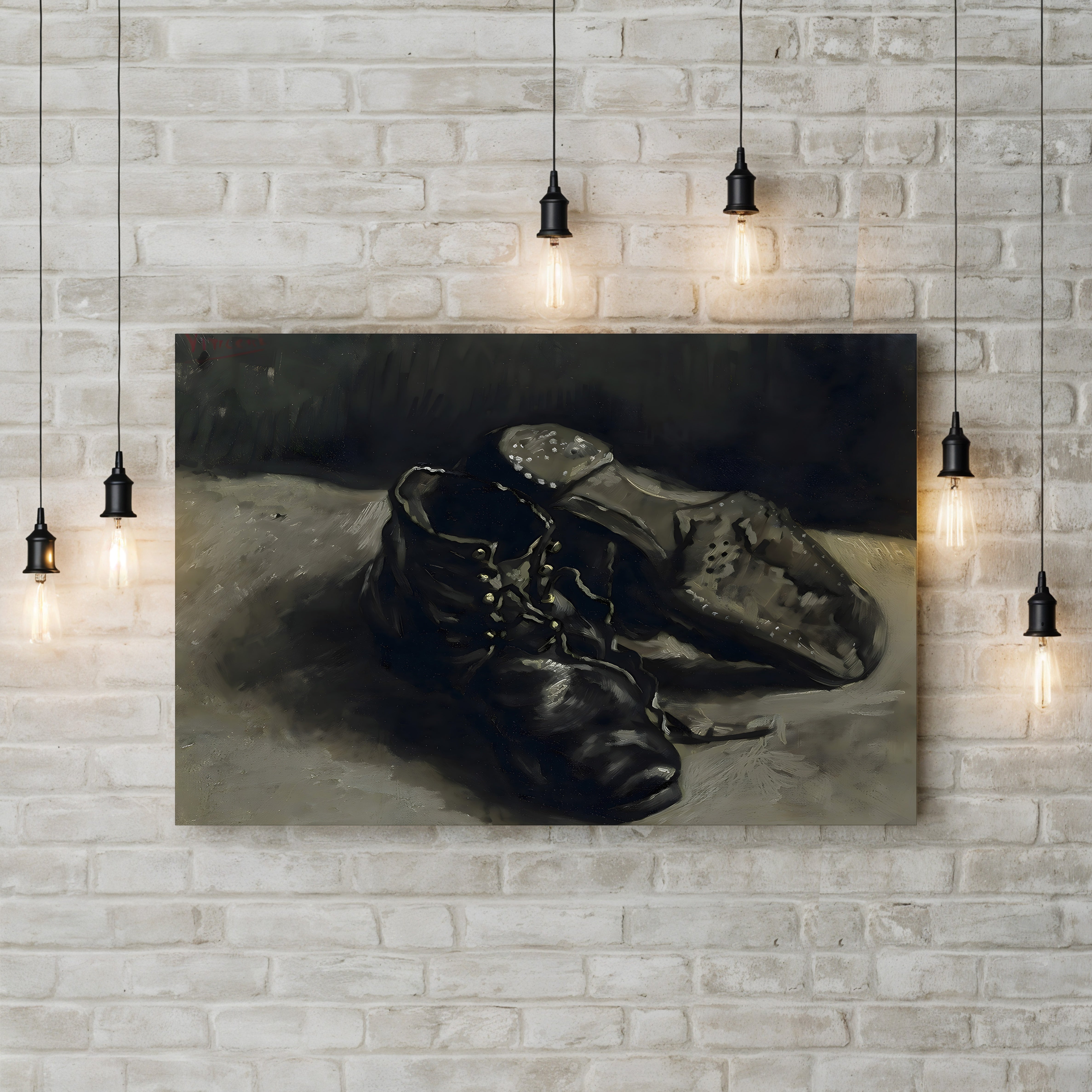 A Pair of Shoes, 1886 – Vincent van Gogh Wall Art | Post-Impressionist Still Life Canvas Print