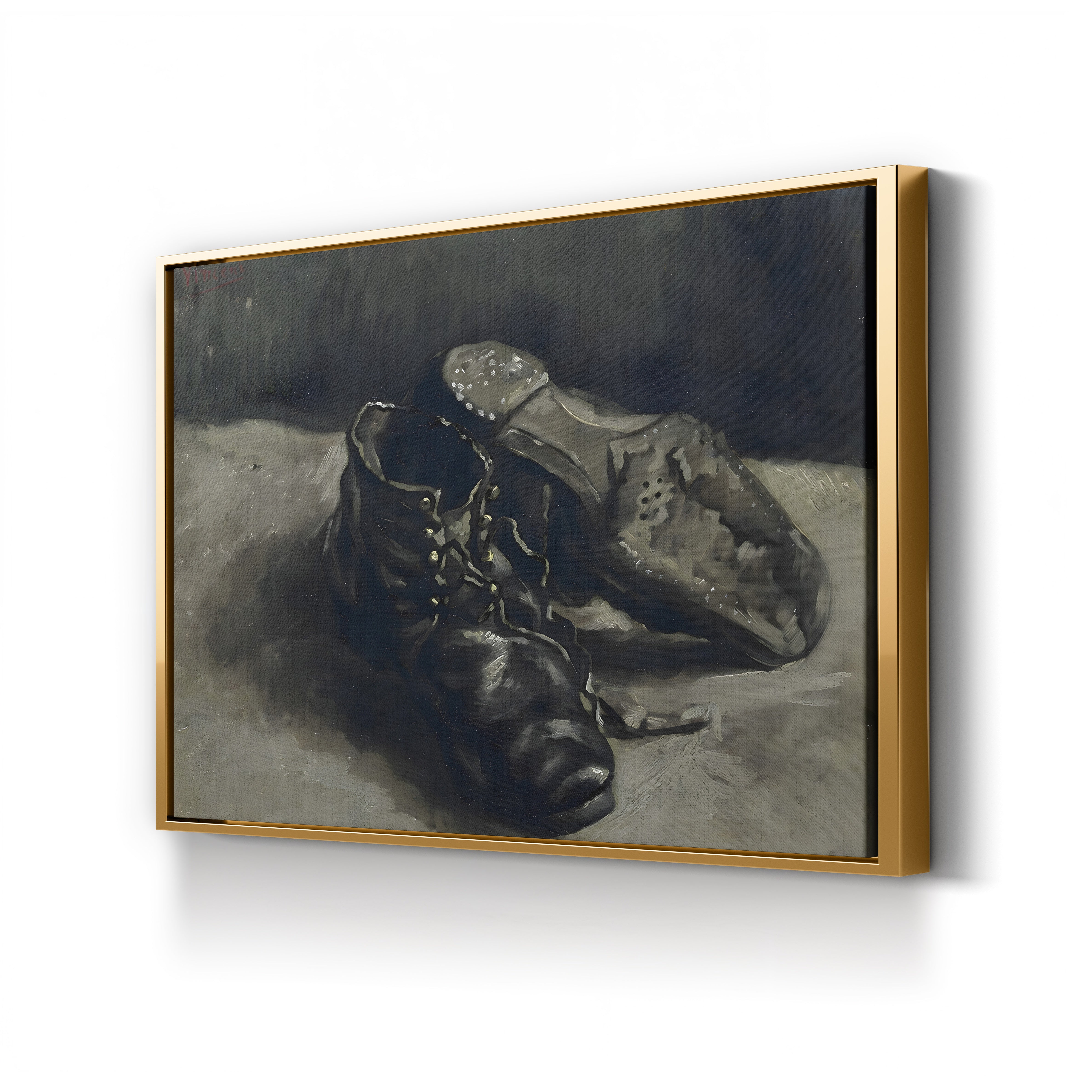 A Pair of Shoes, 1886 – Vincent van Gogh Wall Art | Post-Impressionist Still Life Canvas Print