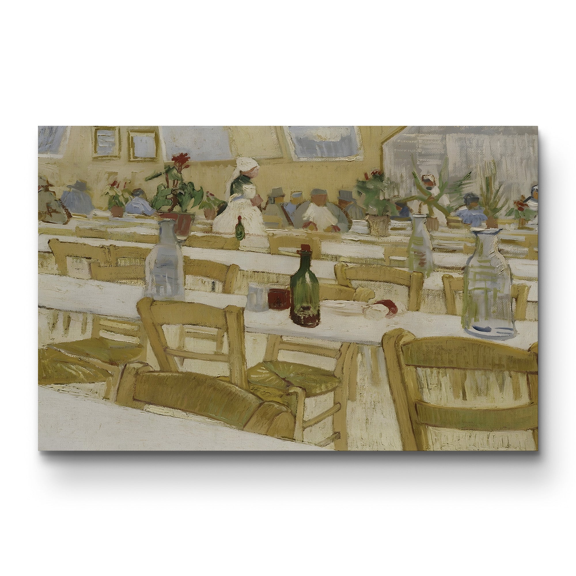 Interior of a Restaurant by Vincent van Gogh gallery-wrapped canvas print, front-facing view