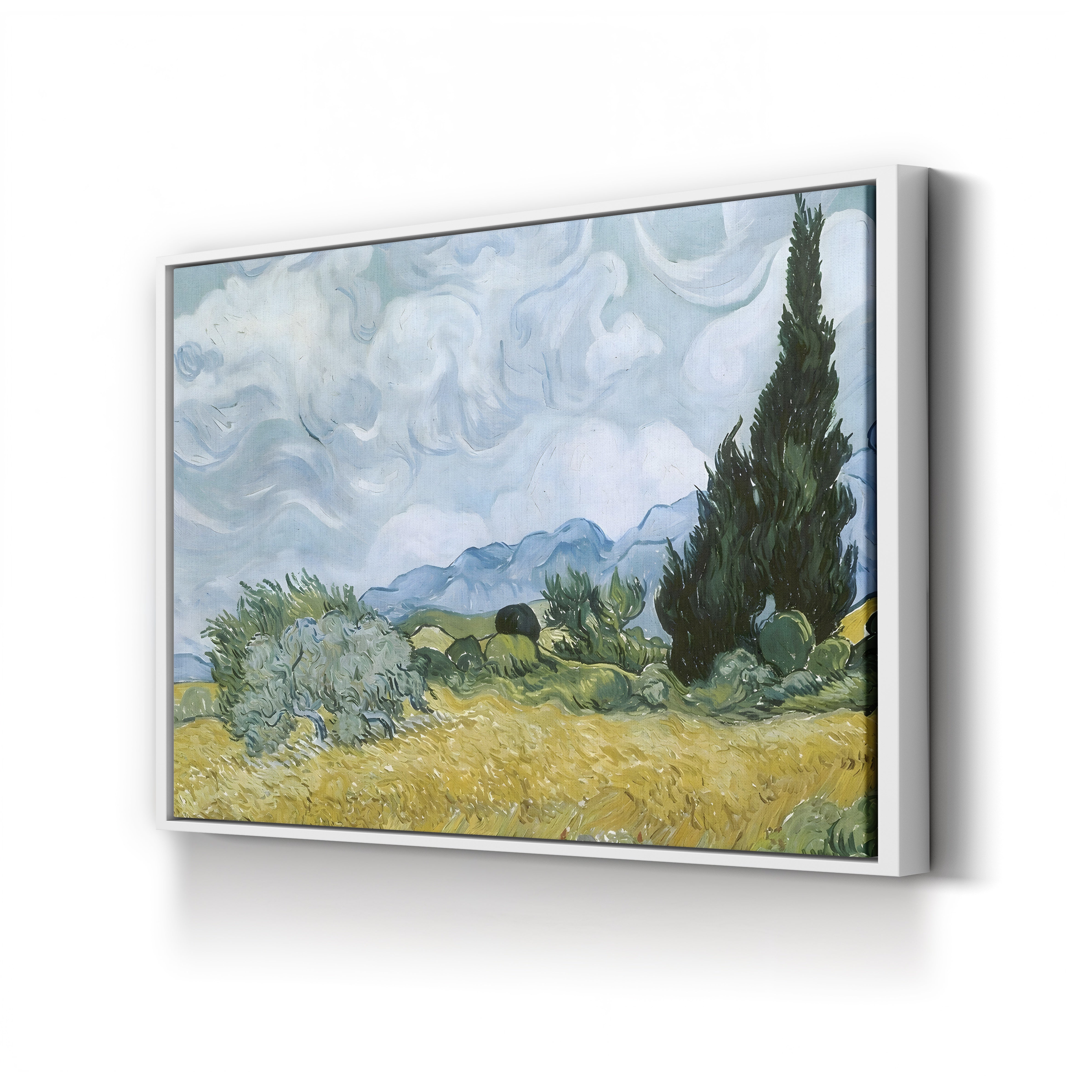 A Wheatfield, 1889 – Vincent van Gogh Wall Art | Post-Impressionist Landscape Canvas Print