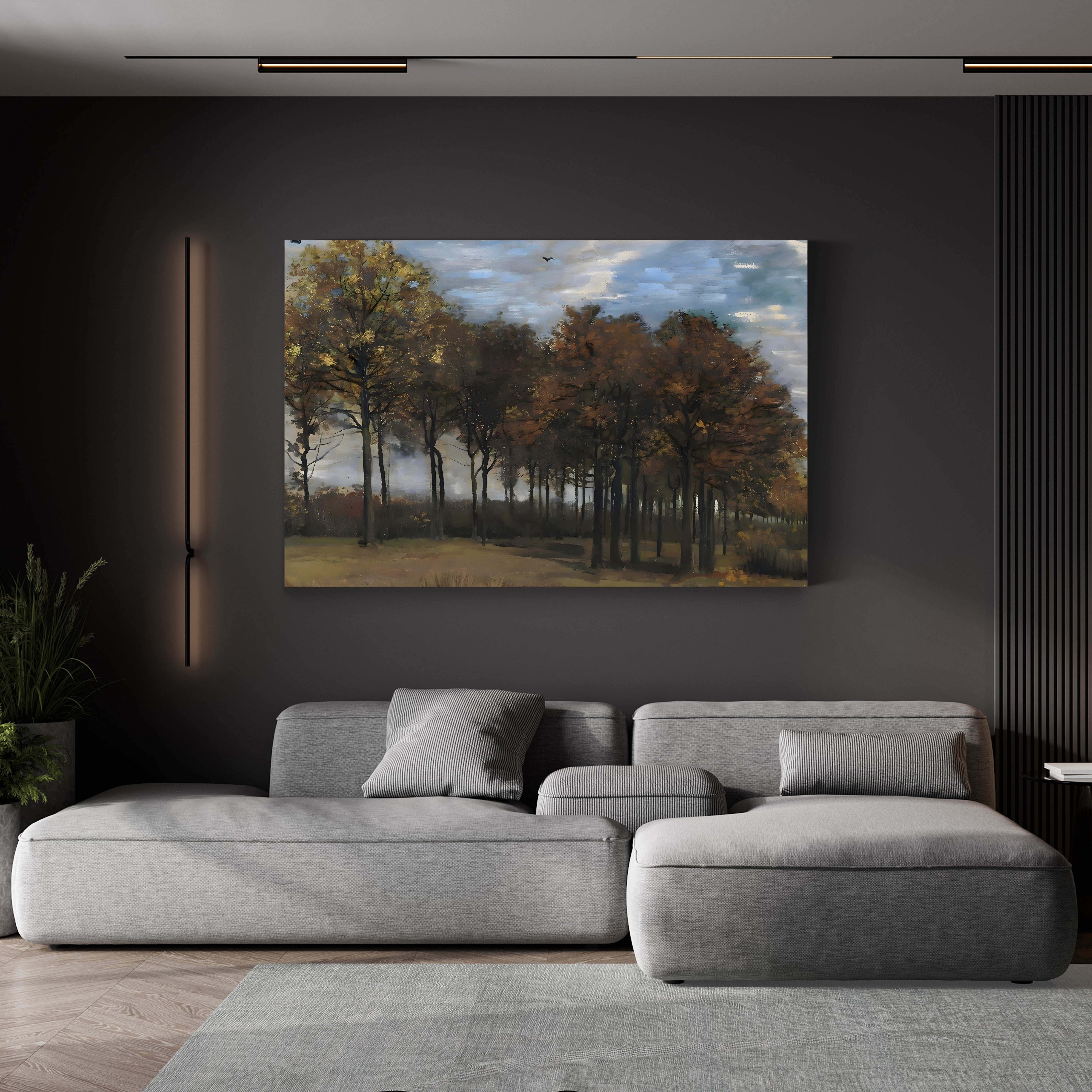 Autumn Landscape, c.1885 – Vincent van Gogh Wall Art | Early Dutch Landscape Canvas Print