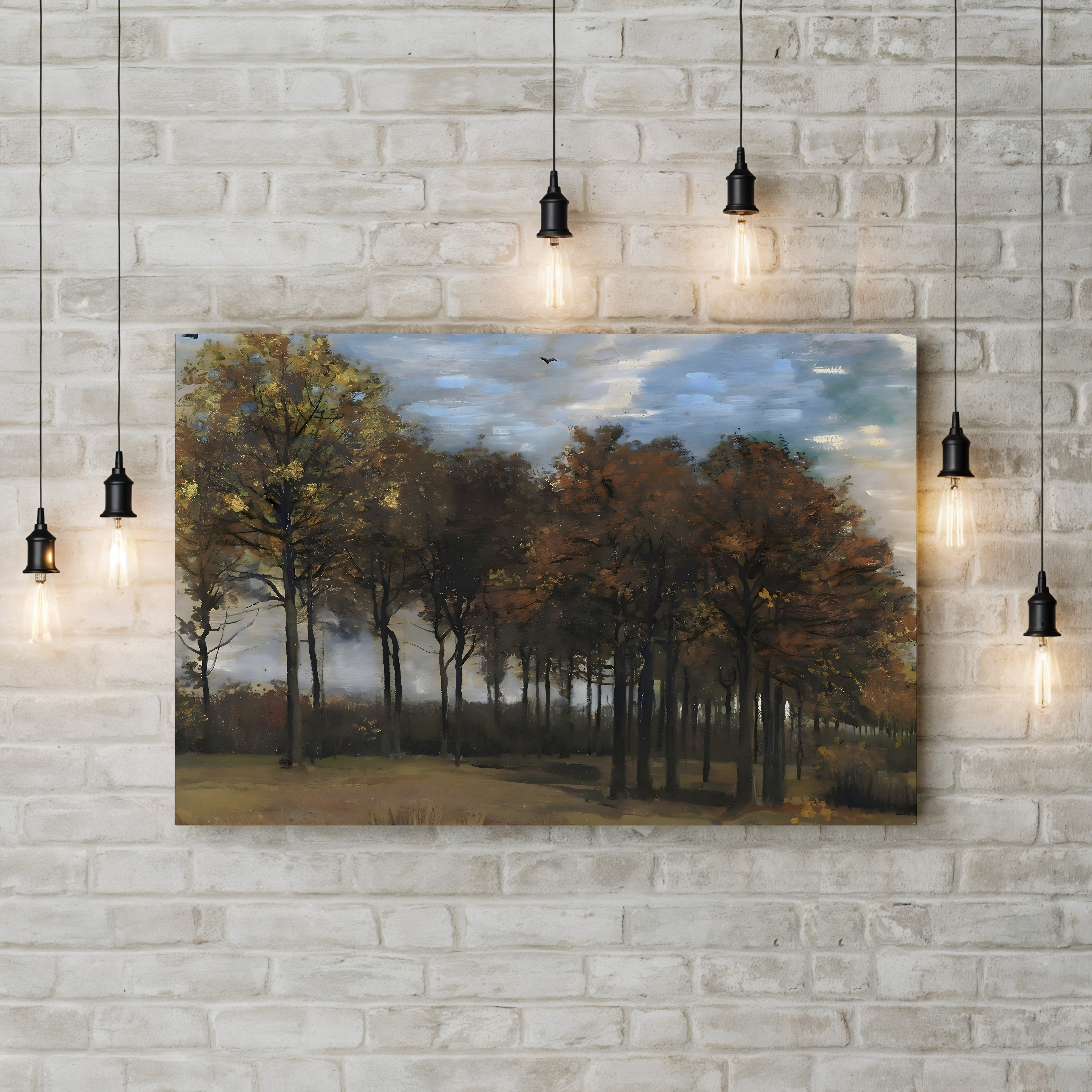 Autumn Landscape, c.1885 – Vincent van Gogh Wall Art | Early Dutch Landscape Canvas Print