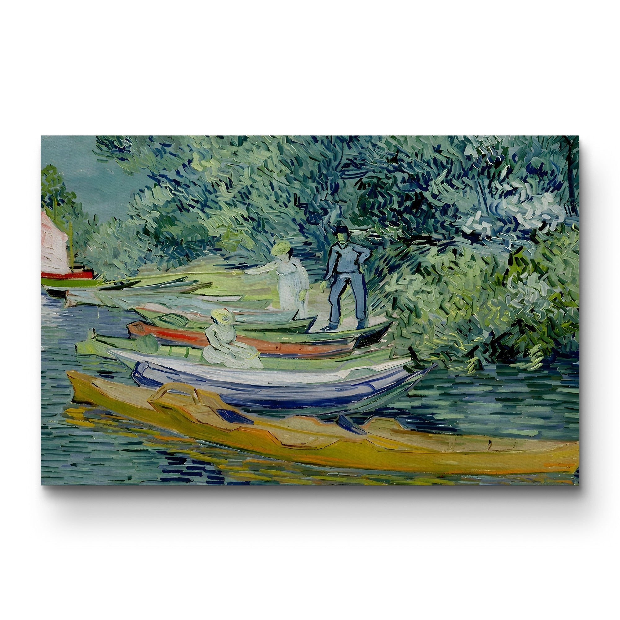 Bank of the Oise at Auvers, 1890 – Vincent van Gogh Wall Art | Post-Impressionist Riverside Canvas Print