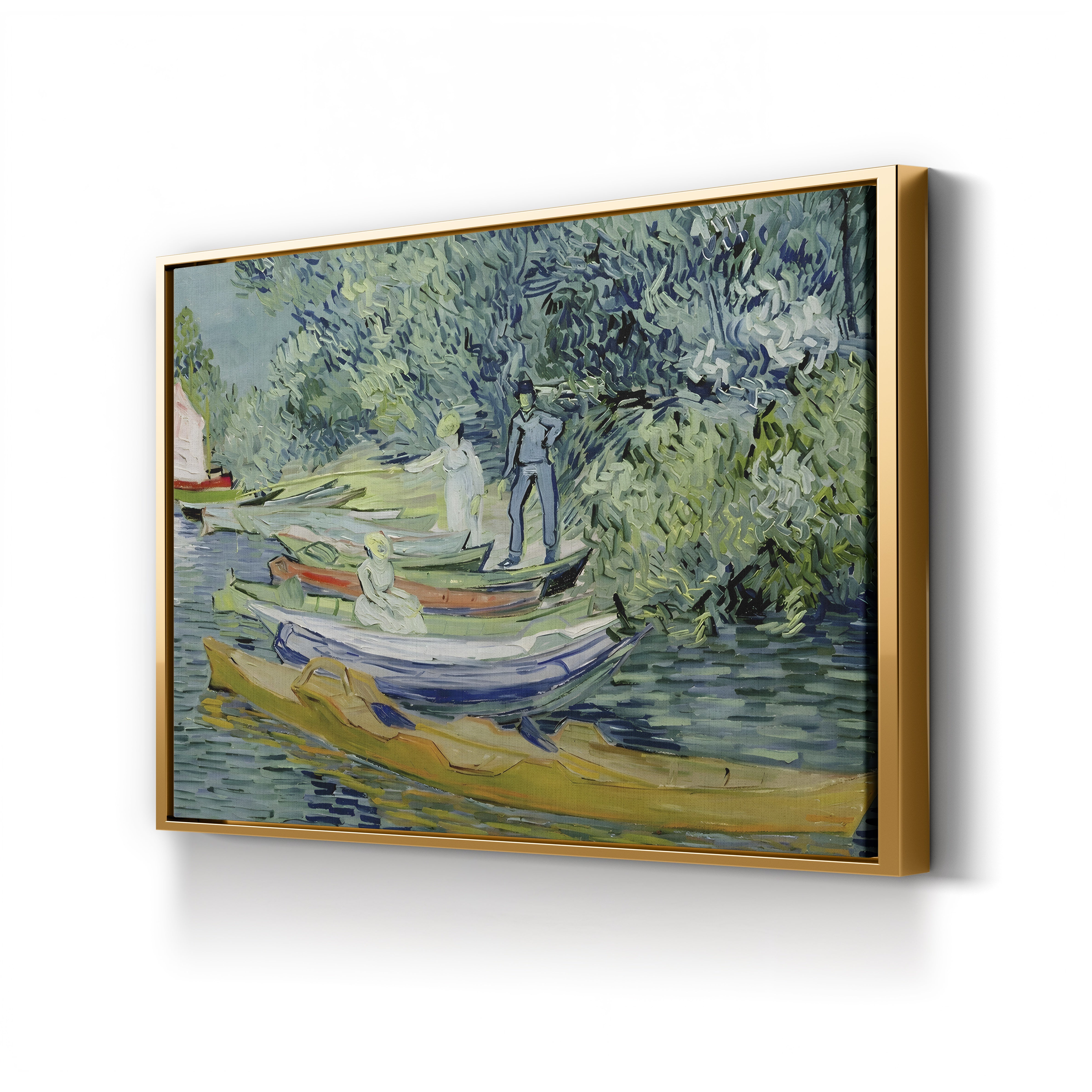 Bank of the Oise at Auvers, 1890 – Vincent van Gogh Wall Art | Post-Impressionist Riverside Canvas Print