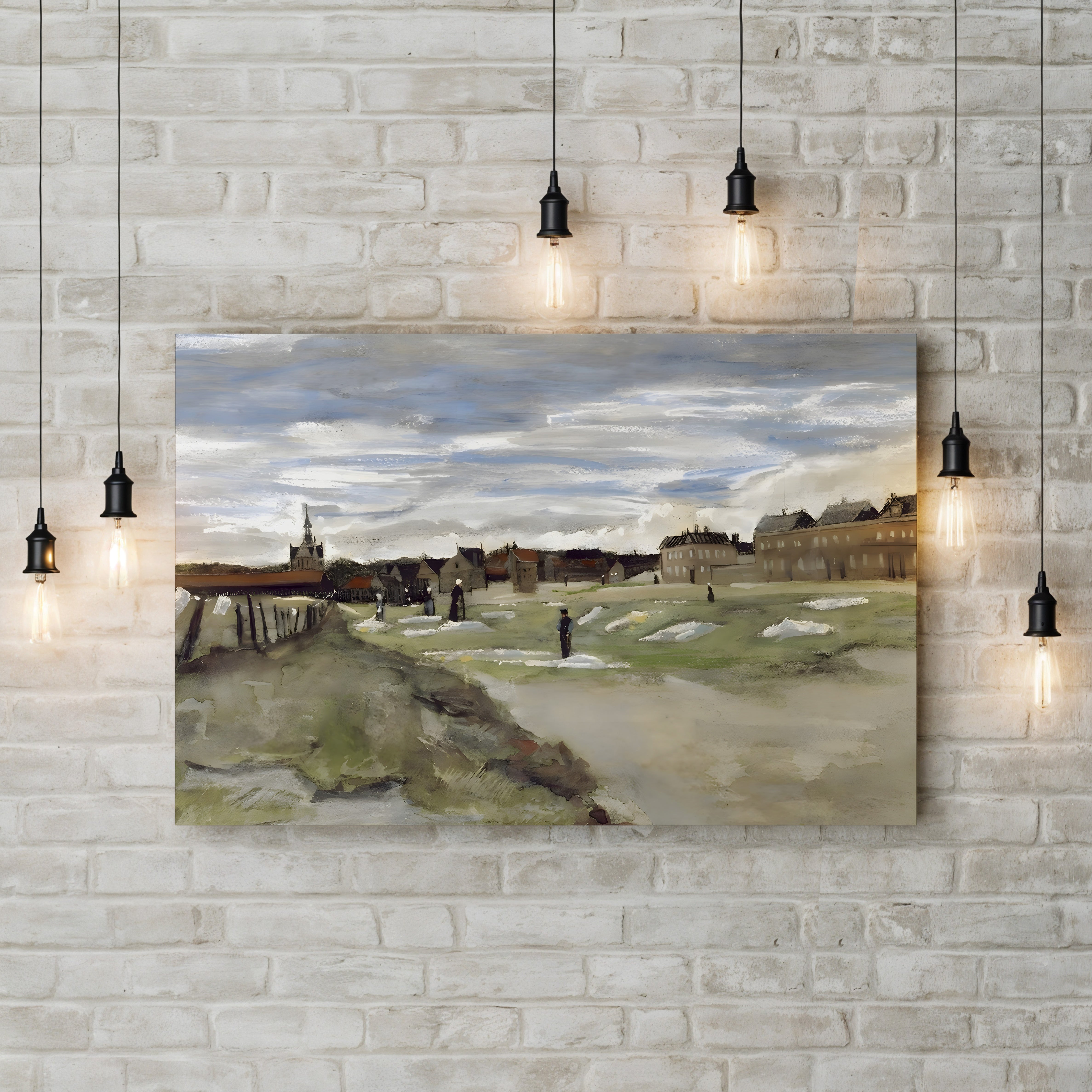 Bleaching Ground at Scheveningen, 1882 – Vincent van Gogh Wall Art | Early Dutch Landscape Canvas Print