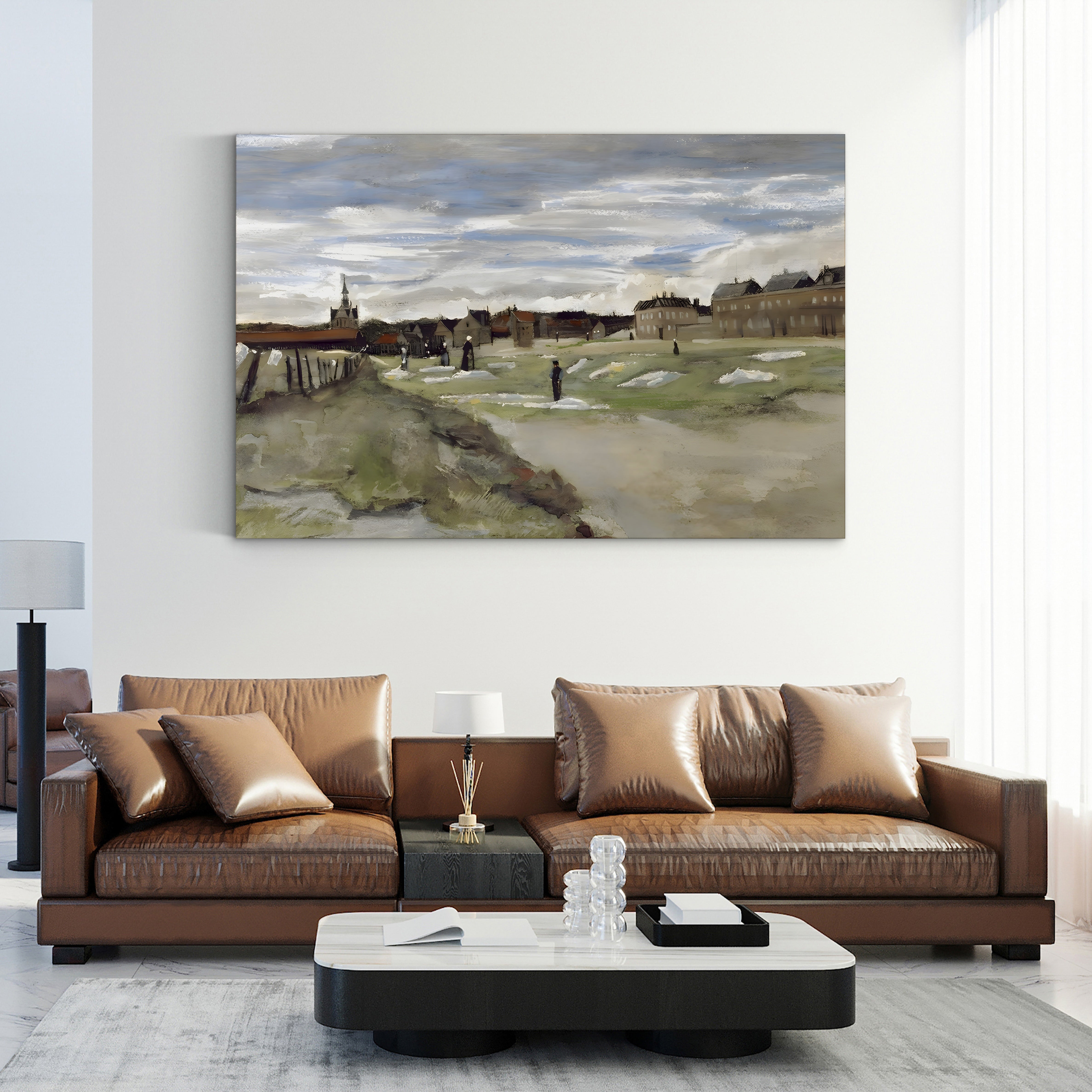 Bleaching Ground at Scheveningen, 1882 – Vincent van Gogh Wall Art | Early Dutch Landscape Canvas Print