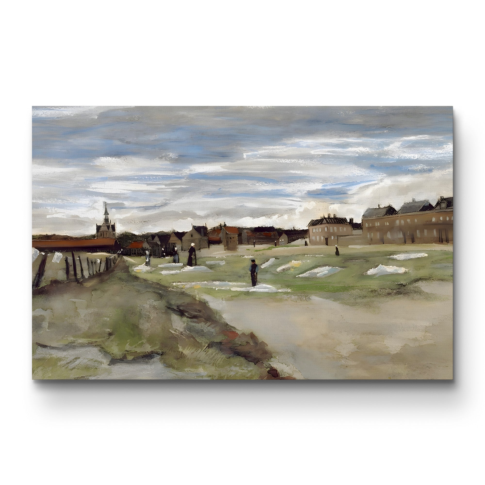 Bleaching Ground at Scheveningen, 1882 – Vincent van Gogh Wall Art | Early Dutch Landscape Canvas Print