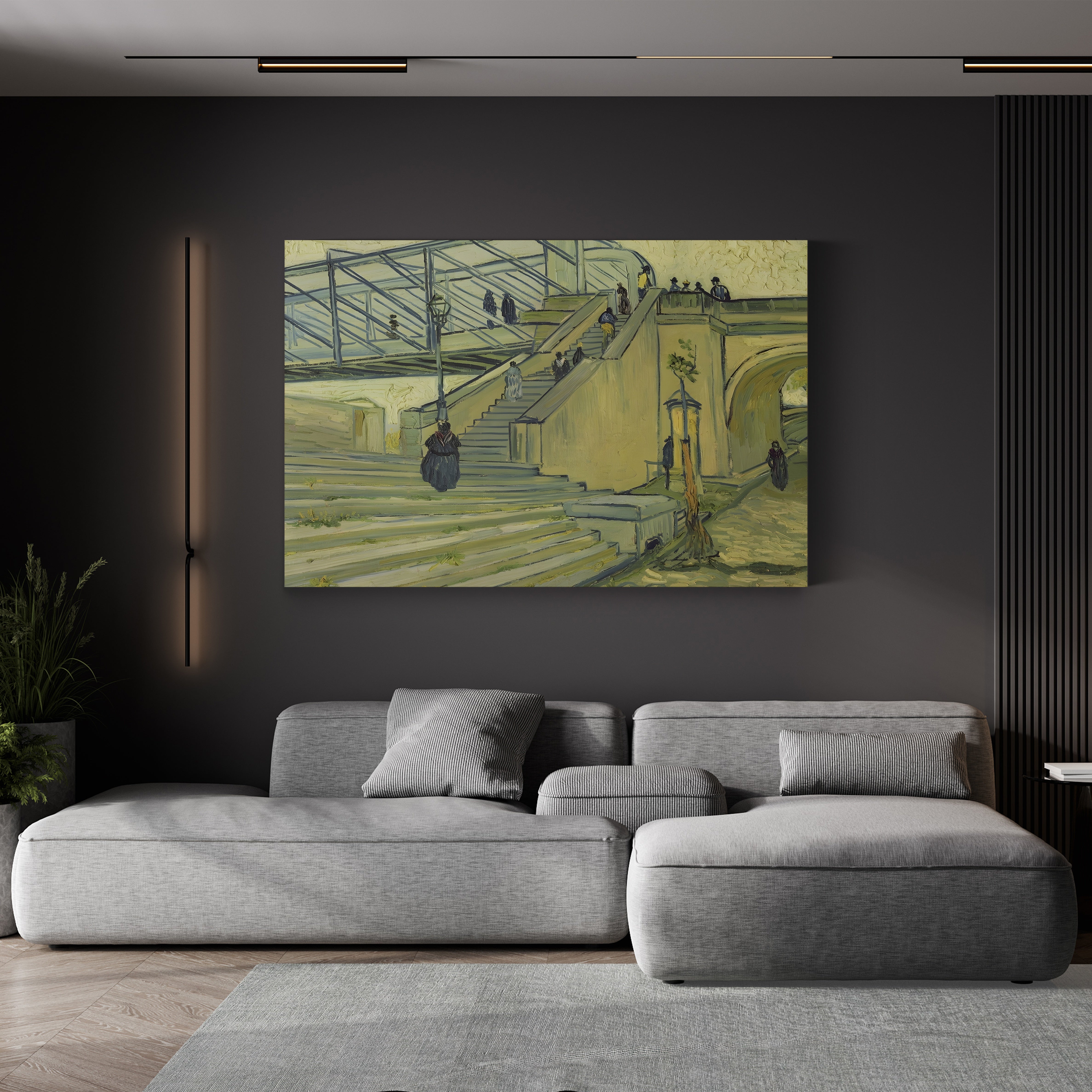 Bridge of Trinquetaille, 1888 – Vincent van Gogh Wall Art | Post-Impressionist Architecture Canvas Print