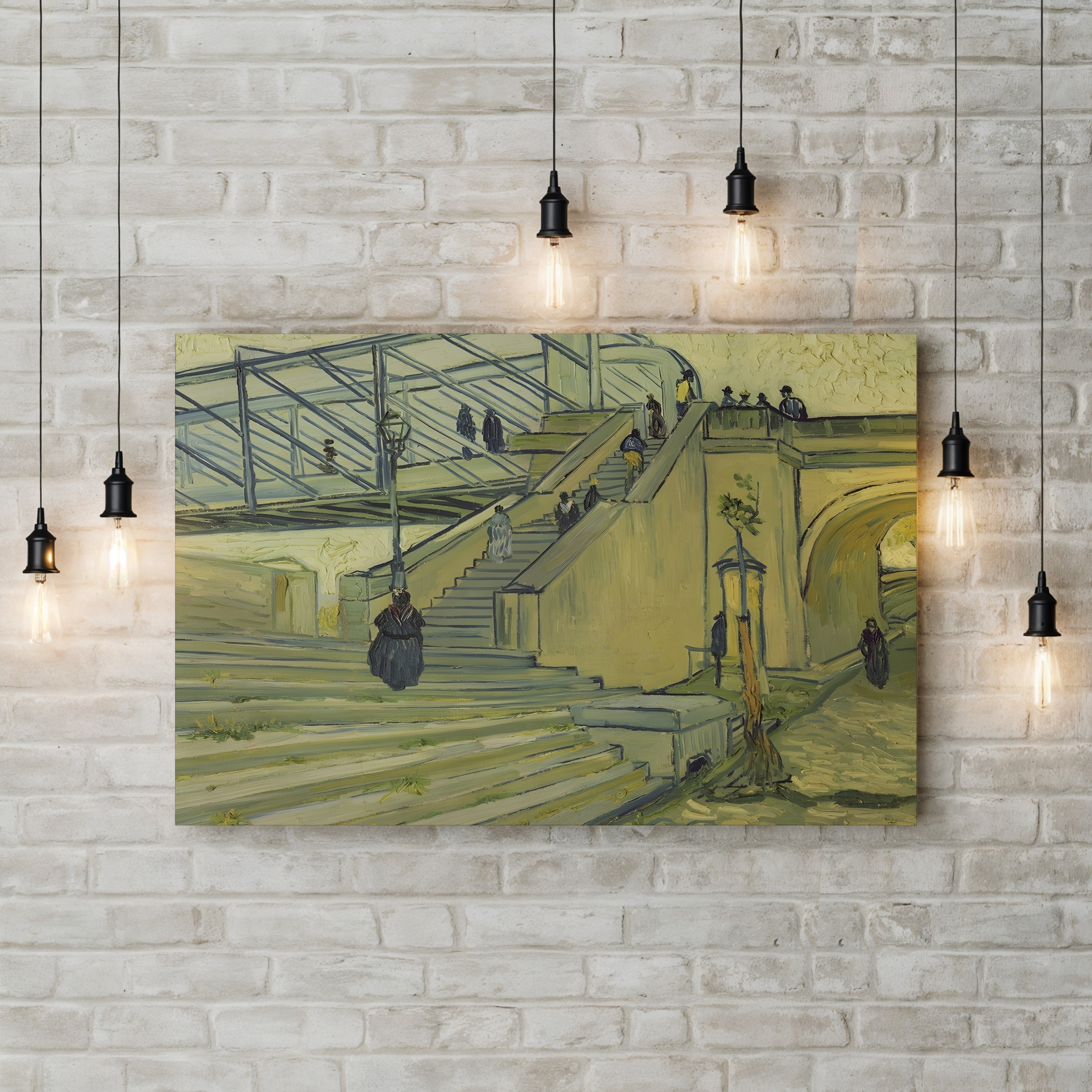 Bridge of Trinquetaille, 1888 – Vincent van Gogh Wall Art | Post-Impressionist Architecture Canvas Print