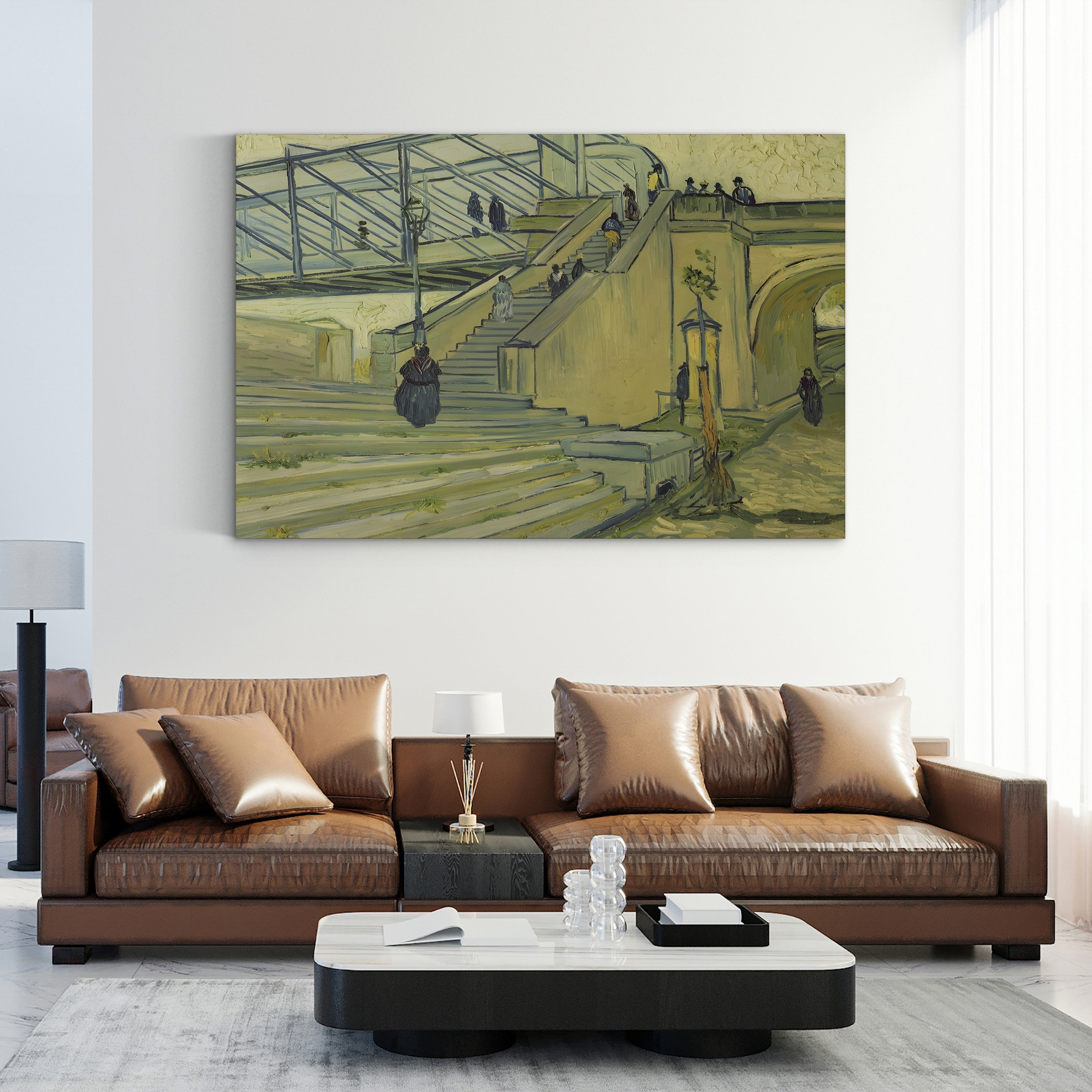Bridge of Trinquetaille, 1888 – Vincent van Gogh Wall Art | Post-Impressionist Architecture Canvas Print