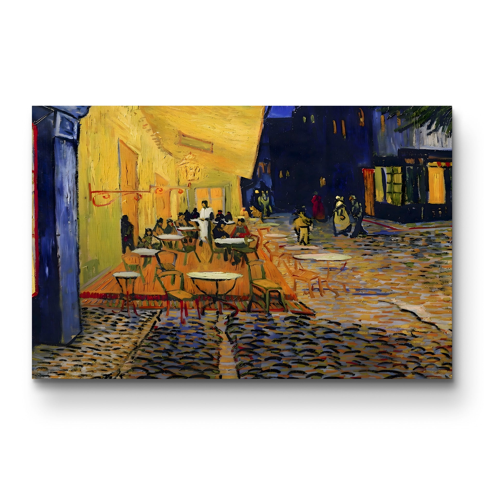 Detail of Café Terrace at Night, Arles, 1888 – Vincent van Gogh Wall Art | Post-Impressionist Nocturne Canvas Print