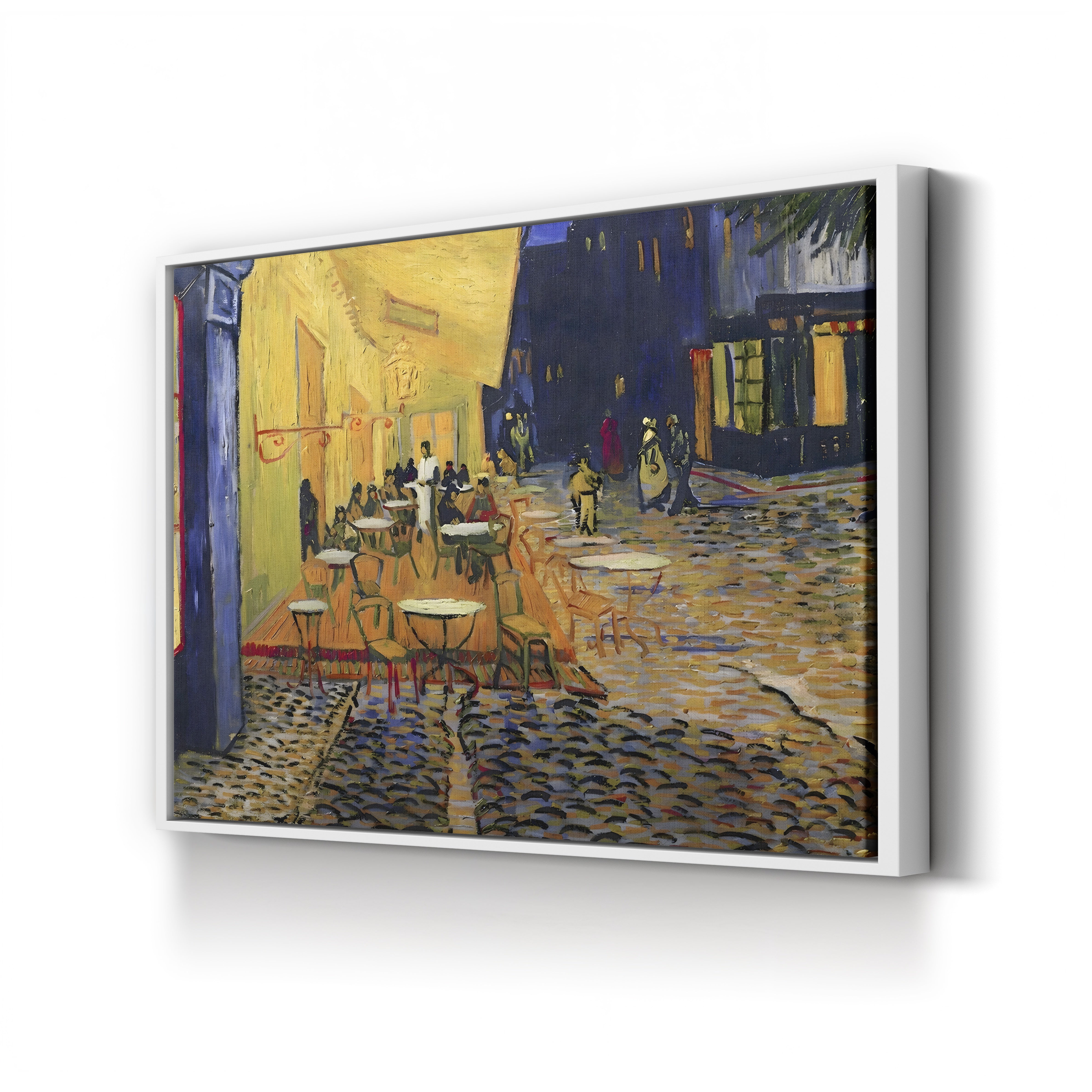 Detail of Café Terrace at Night, Arles, 1888 – Vincent van Gogh Wall Art | Post-Impressionist Nocturne Canvas Print