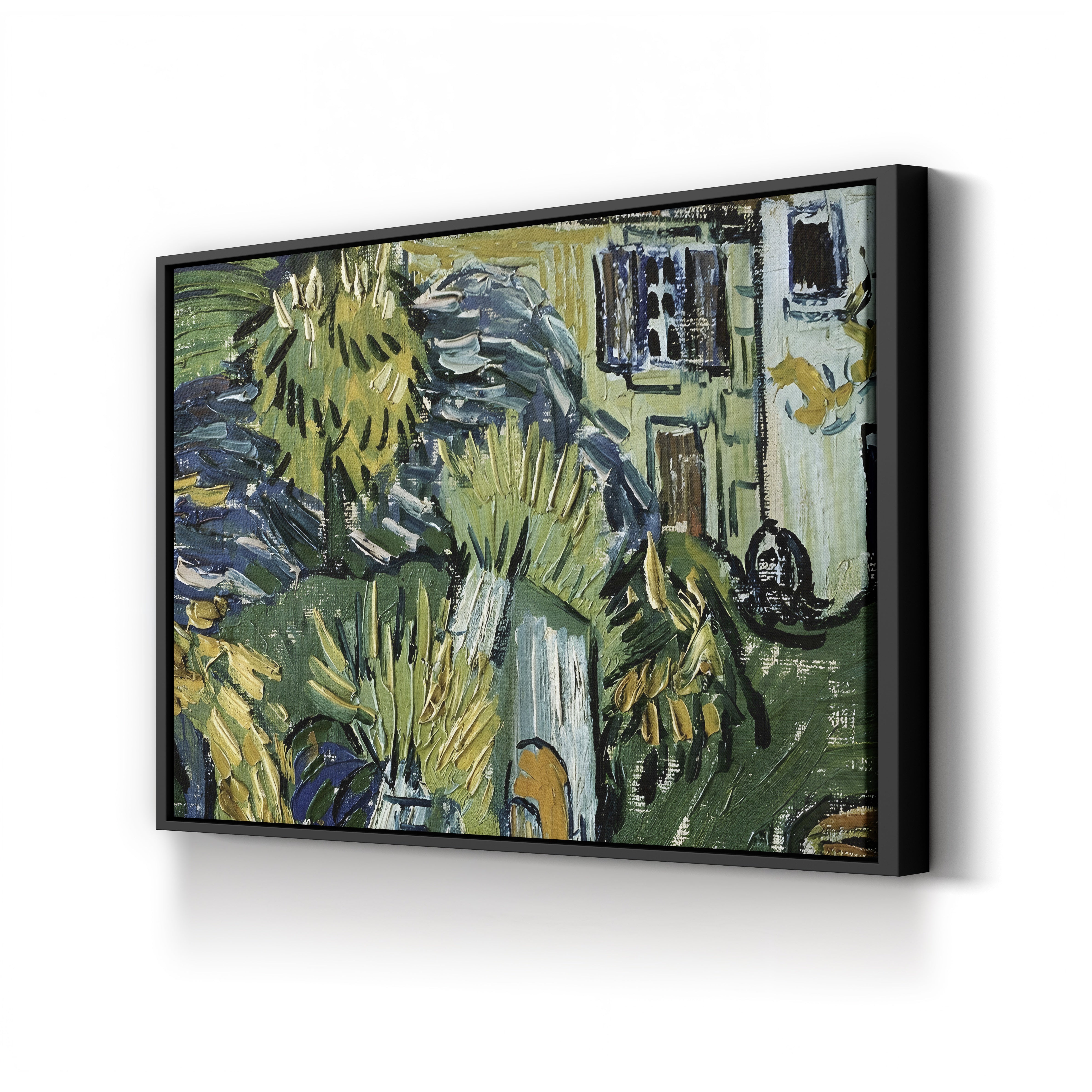 Detail of Stairway at Auvers – Vincent van Gogh Wall Art | Post-Impressionist Village Canvas Print
