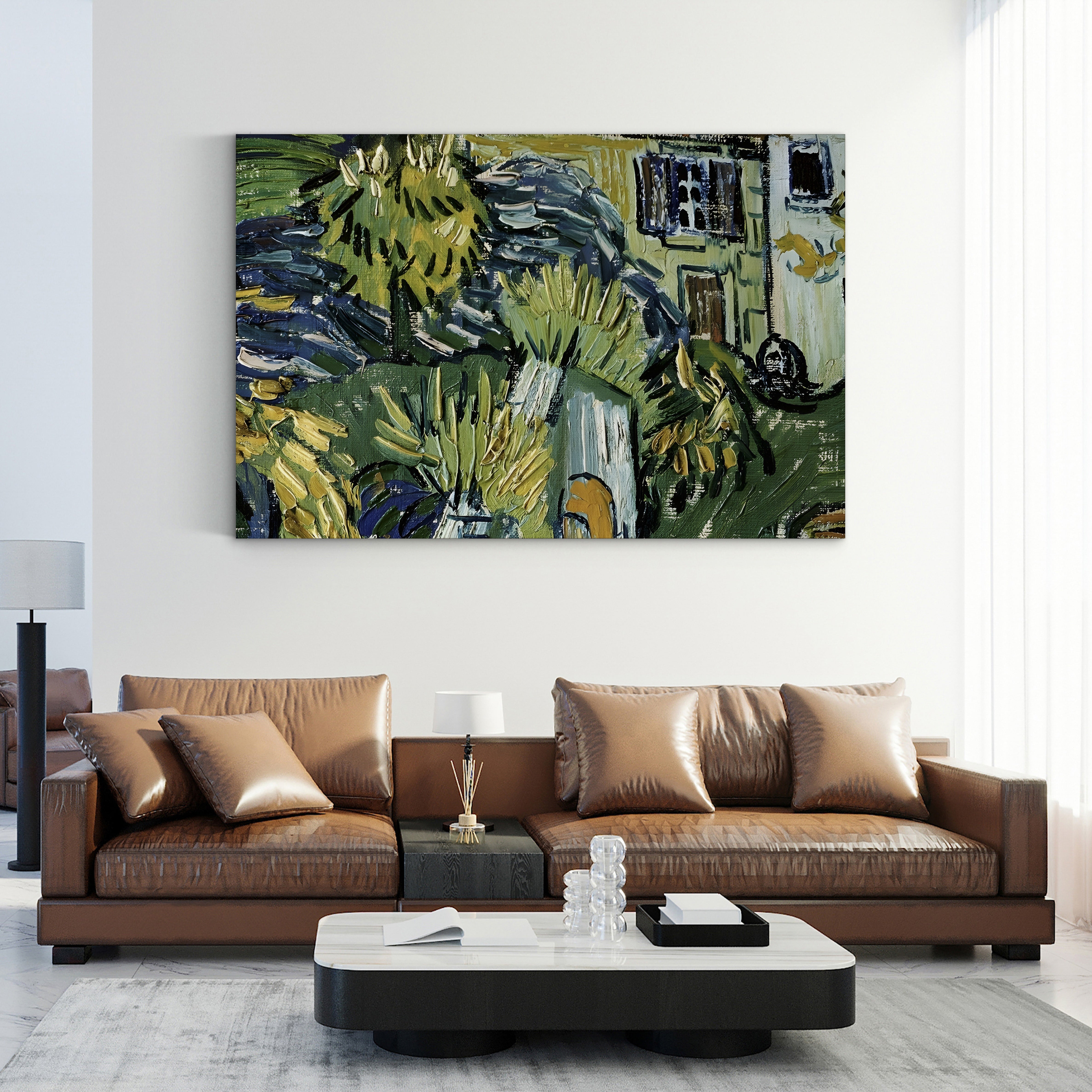 Detail of Stairway at Auvers – Vincent van Gogh Wall Art | Post-Impressionist Village Canvas Print