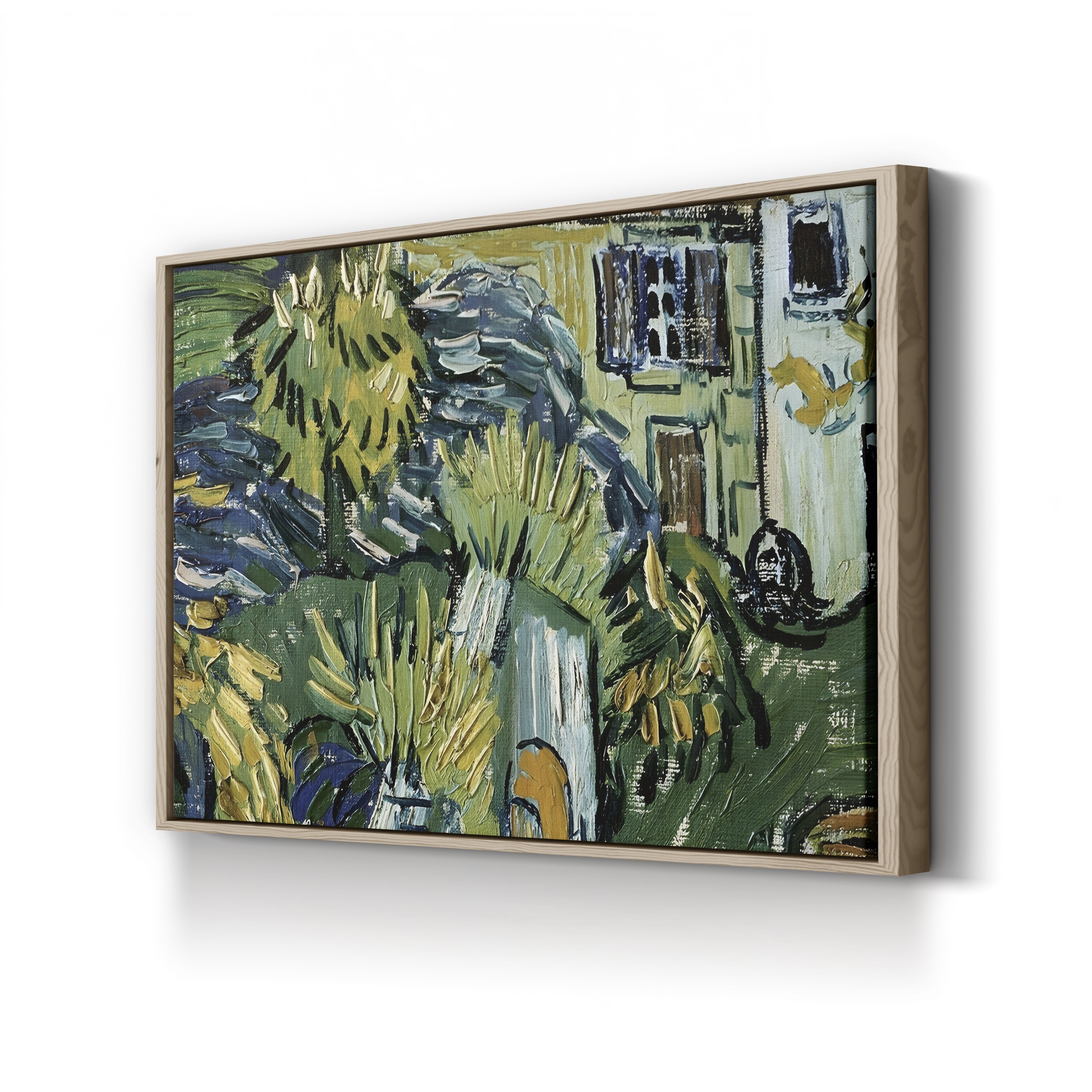 Detail of Stairway at Auvers – Vincent van Gogh Wall Art | Post-Impressionist Village Canvas Print