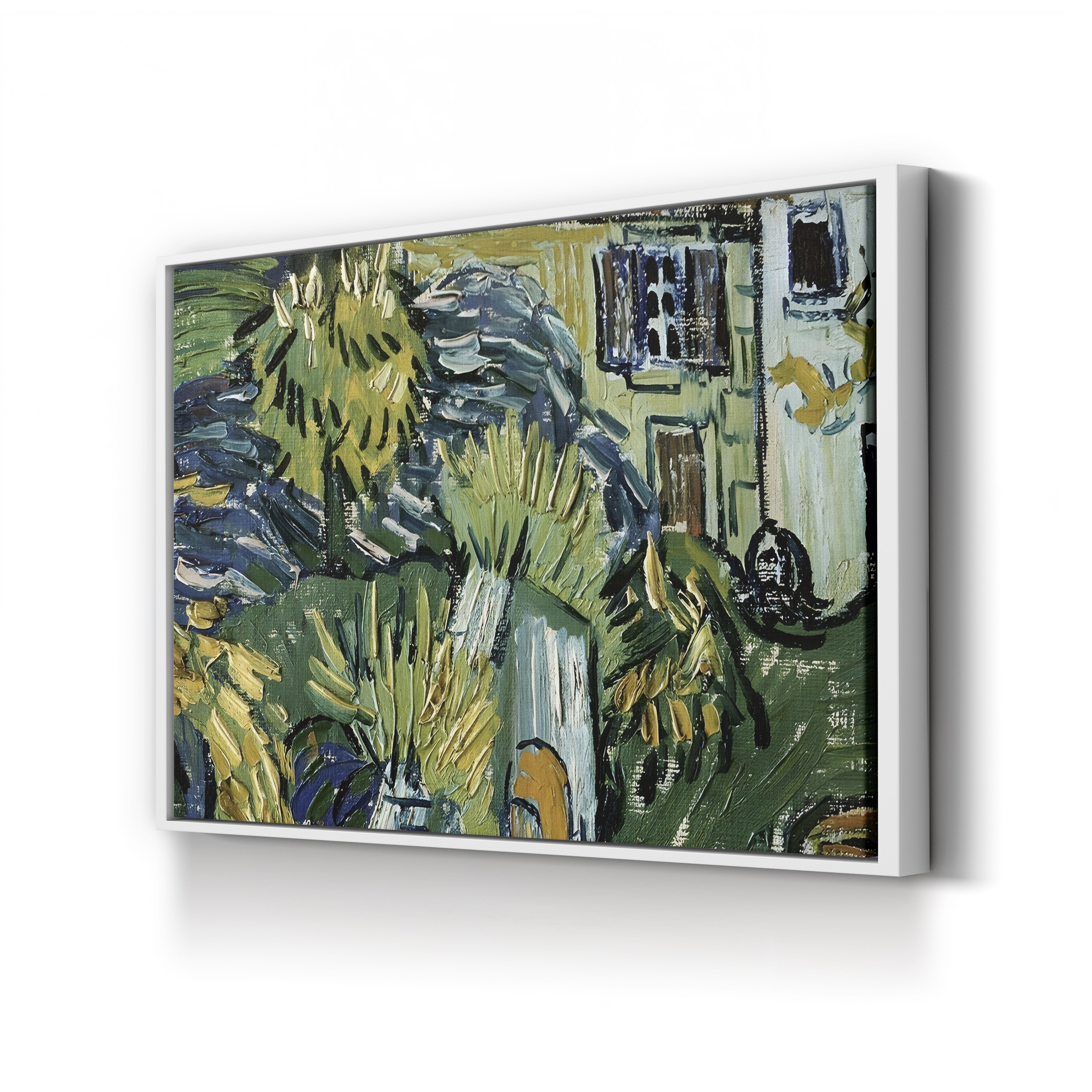 Detail of Stairway at Auvers – Vincent van Gogh Wall Art | Post-Impressionist Village Canvas Print