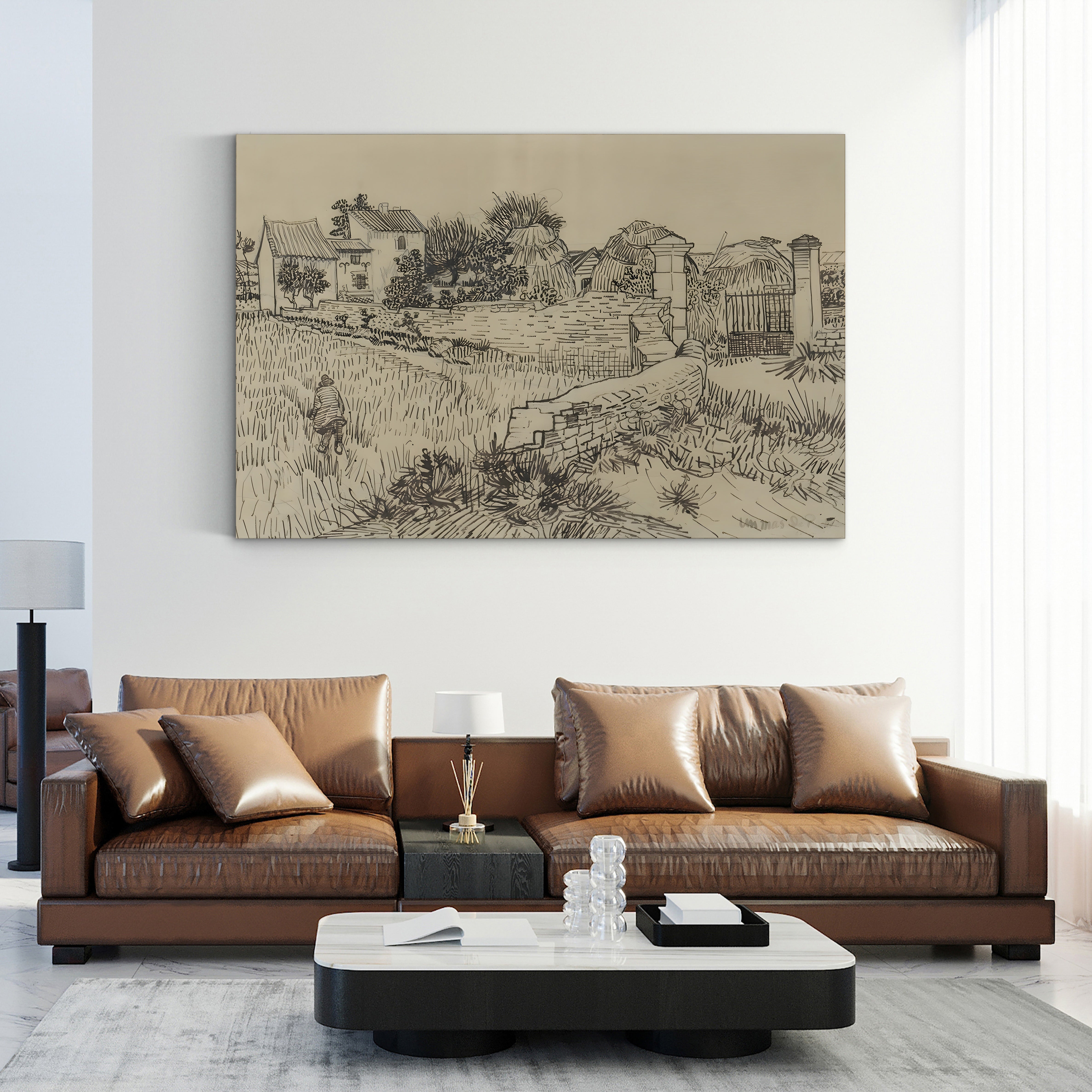 Farm in Provence, c. 1888 – Vincent van Gogh Wall Art | Post-Impressionist Landscape Canvas Print