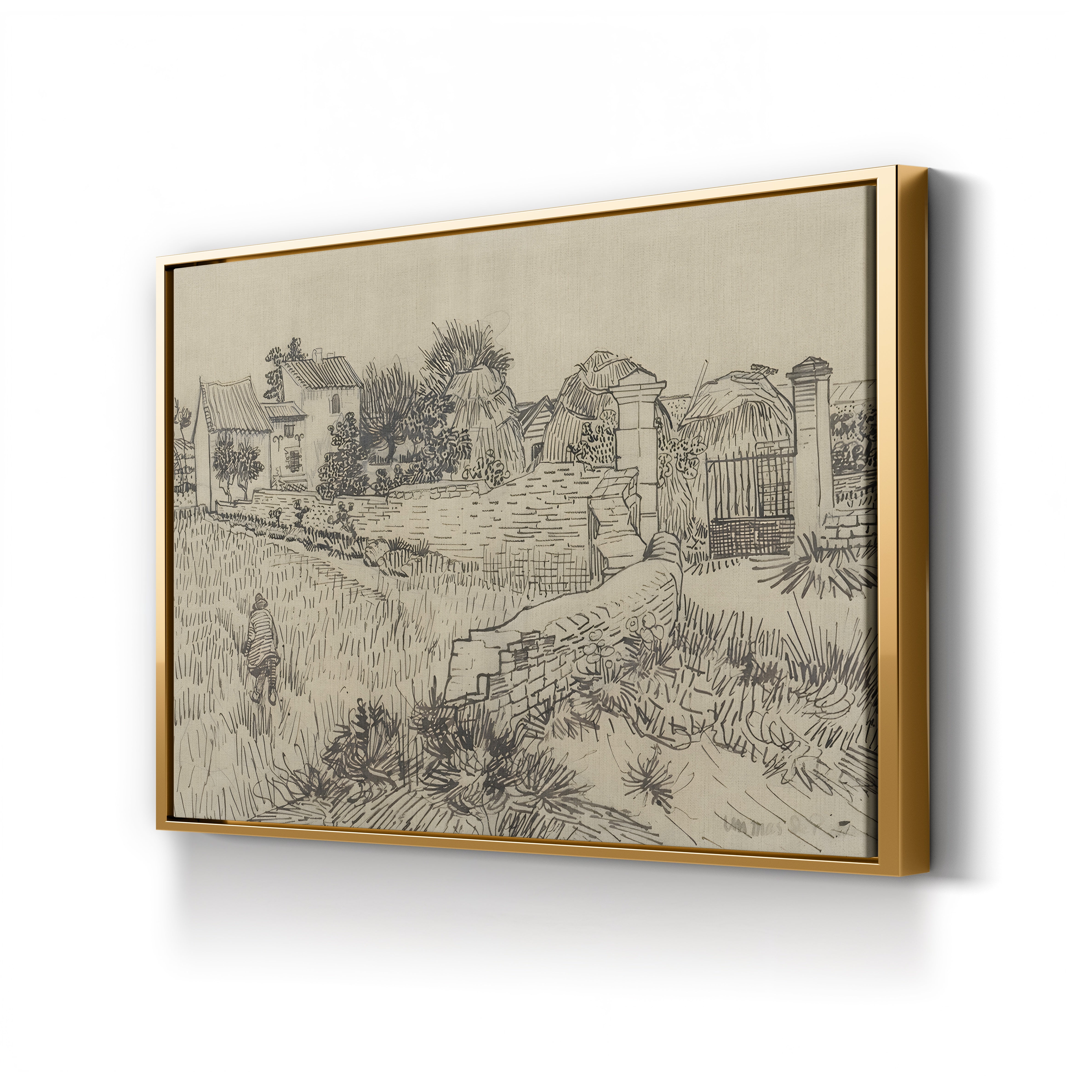 Farm in Provence, c. 1888 – Vincent van Gogh Wall Art | Post-Impressionist Landscape Canvas Print