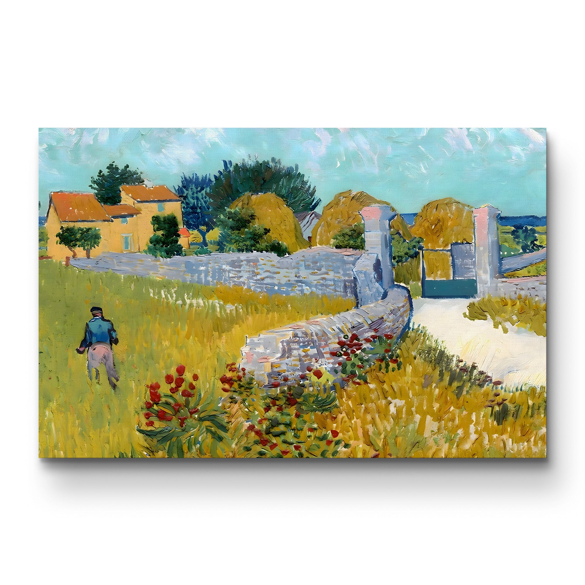 Farmhouse in Provence, 1888 – Vincent van Gogh Wall Art | Post-Impressionist Landscape Canvas Print