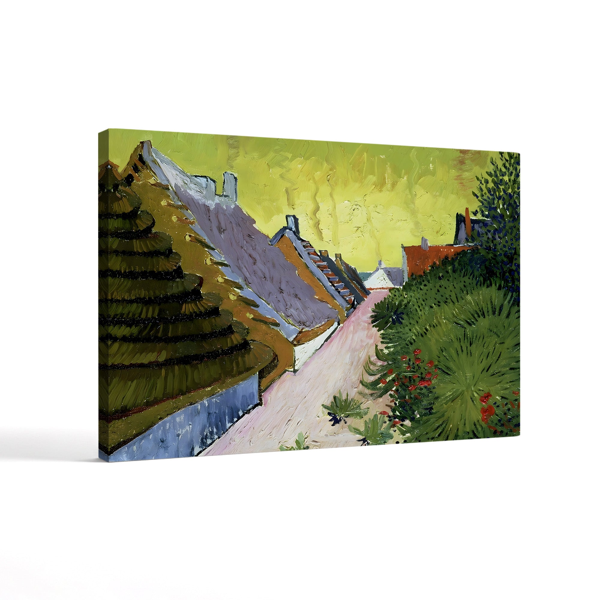 Farmhouses at Saintes-Maries, 1888 – Vincent van Gogh Wall Art | Post-Impressionist Landscape Canvas Print