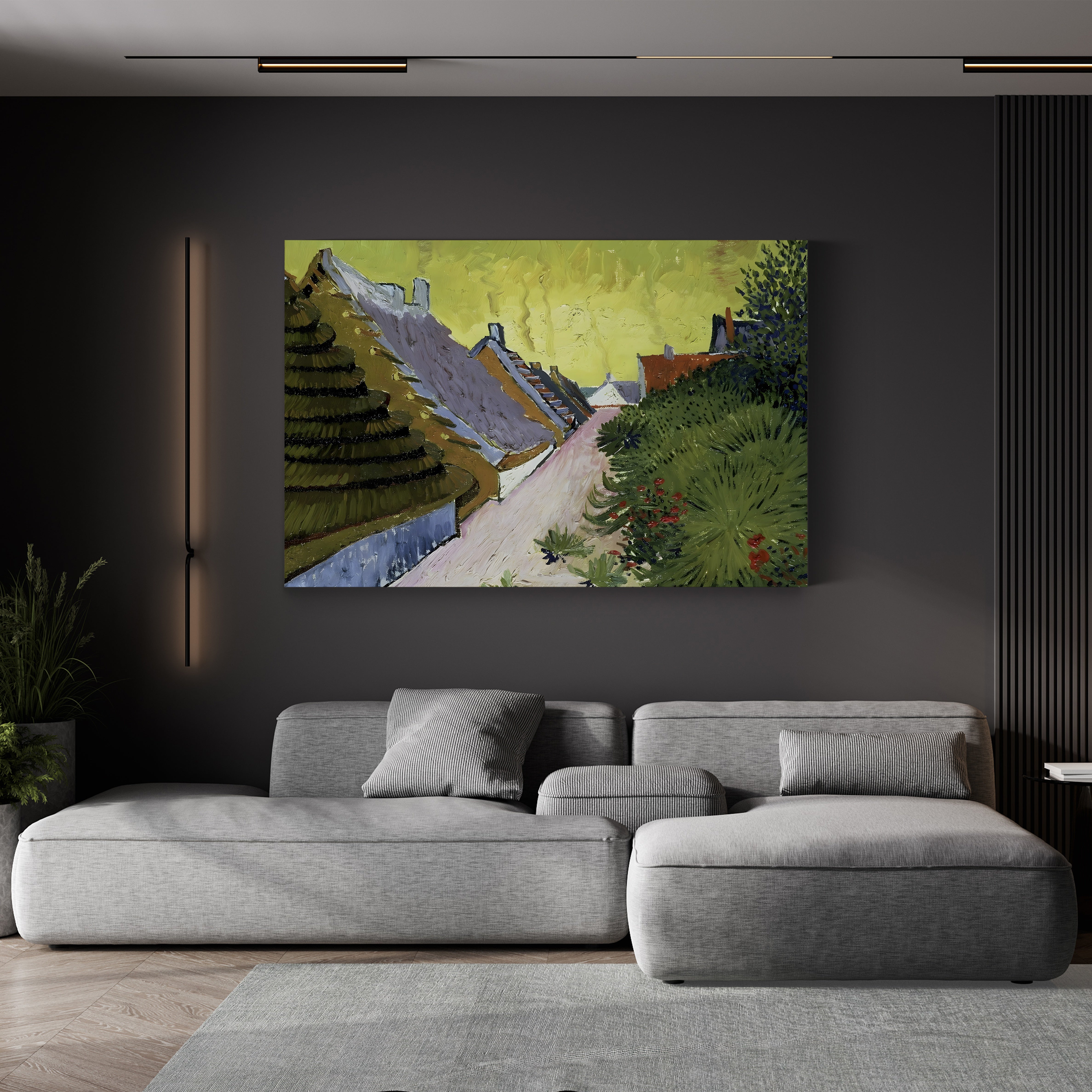 Farmhouses at Saintes-Maries, 1888 – Vincent van Gogh Wall Art | Post-Impressionist Landscape Canvas Print