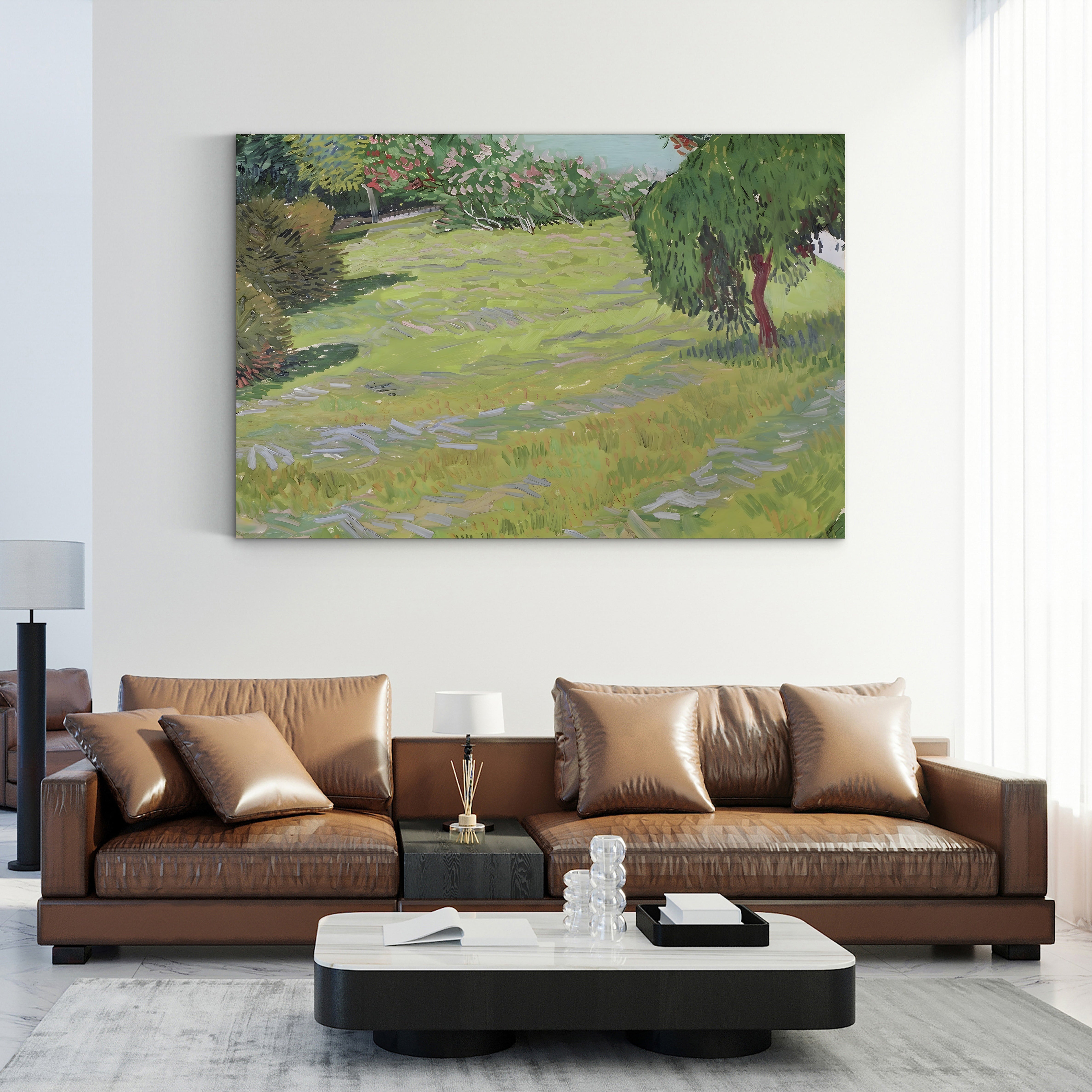 Field in Sunlight, 1888 – Vincent van Gogh Wall Art | Post-Impressionist Provençal Landscape Canvas Print
